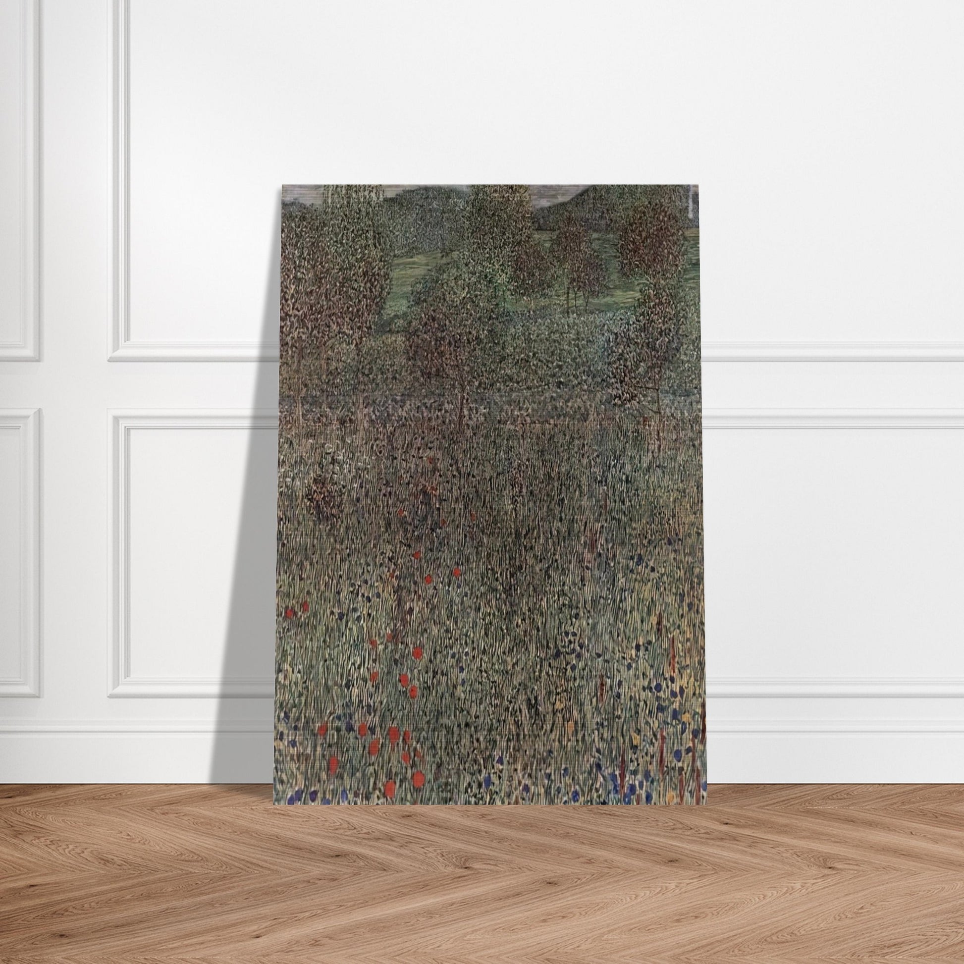 BLOOMING FIELD - Gustav Klimt Brushed Aluminum Print - 70x100 cm / 28x40 inches | Gustav Klimt Aluminum Print | Gustav Klimt Prints