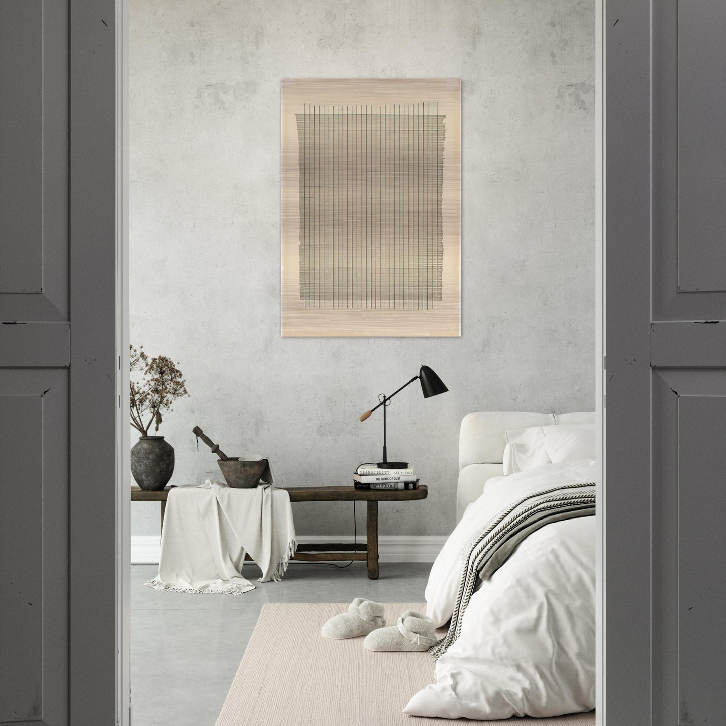 Tremolo - Agnes Martin Brushed Aluminum Print - 70x100 cm / 28x40 inches | Agnes Martin Aluminum Print | Agnes Martin Prints