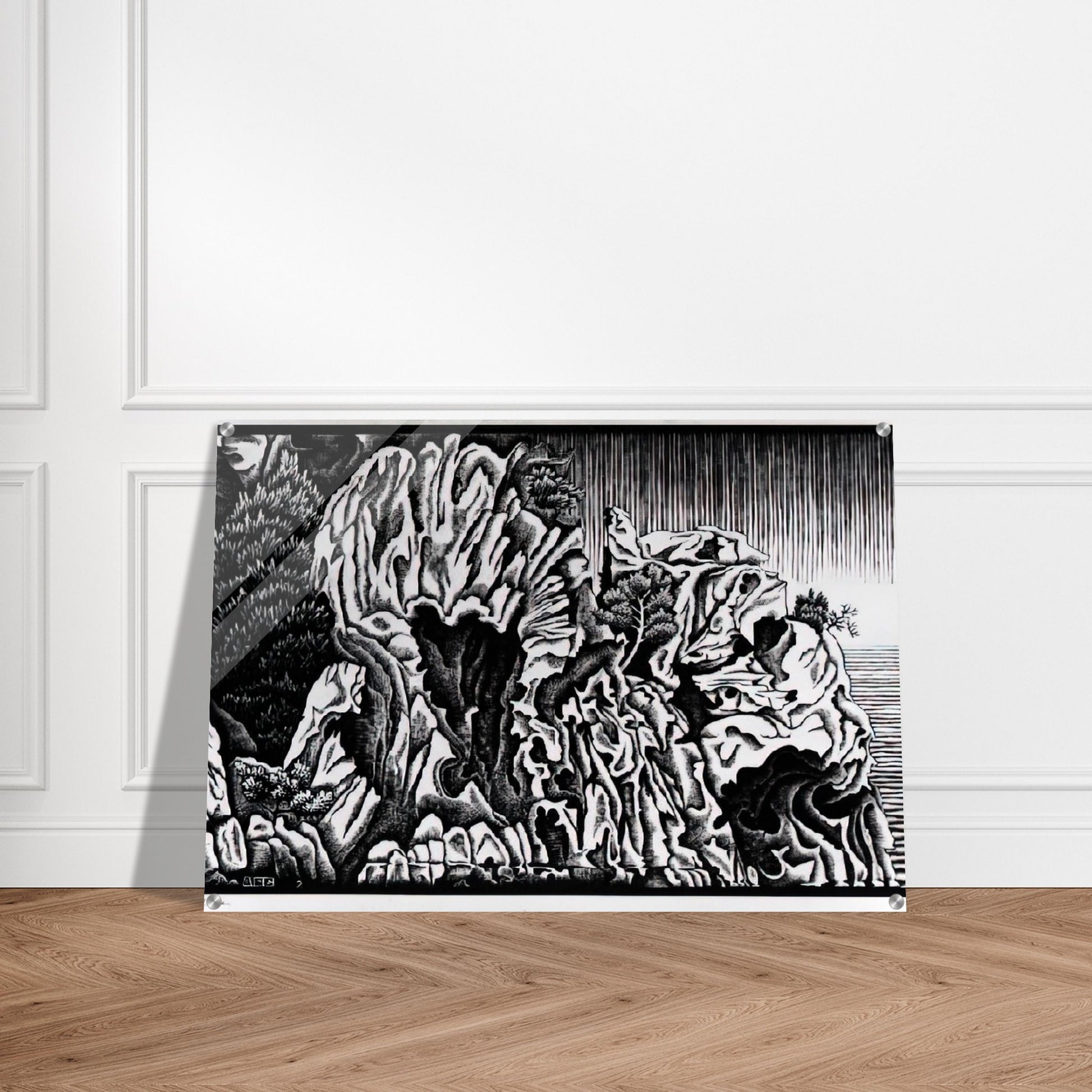 CALANCHE OF PIANA CORSICA FEBRUARY 1934 1934 - MC Escher Acrylic Print - 70x100 cm / 28x40″ inches | Maurits Cornelis Escher Prints
