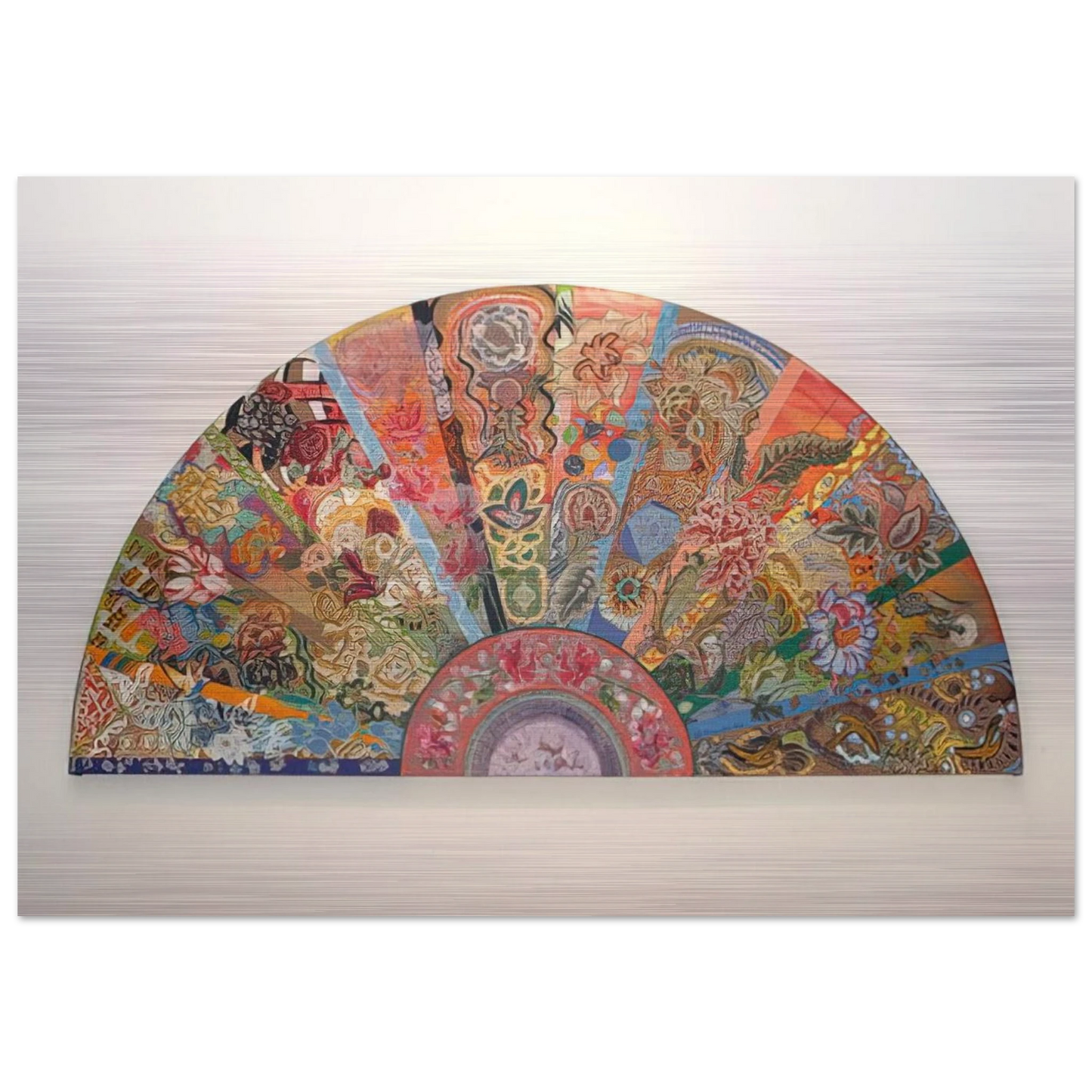 Pleasure Dome - 2003 - Miriam Schapiro Brushed Aluminum Print - 70x100 cm / 28x40 inches | Miriam Schapiro Aluminum Print | Miriam Schapiro Prints