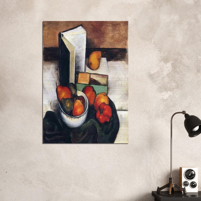 STILL LIFE WITH FRUIT AND VEGETABLES - Thomas Hart Benton Brushed Aluminum Print - 70x100 cm / 28x40 inches | Thomas Hart Benton Aluminum Print | Thomas Hart Benton Prints