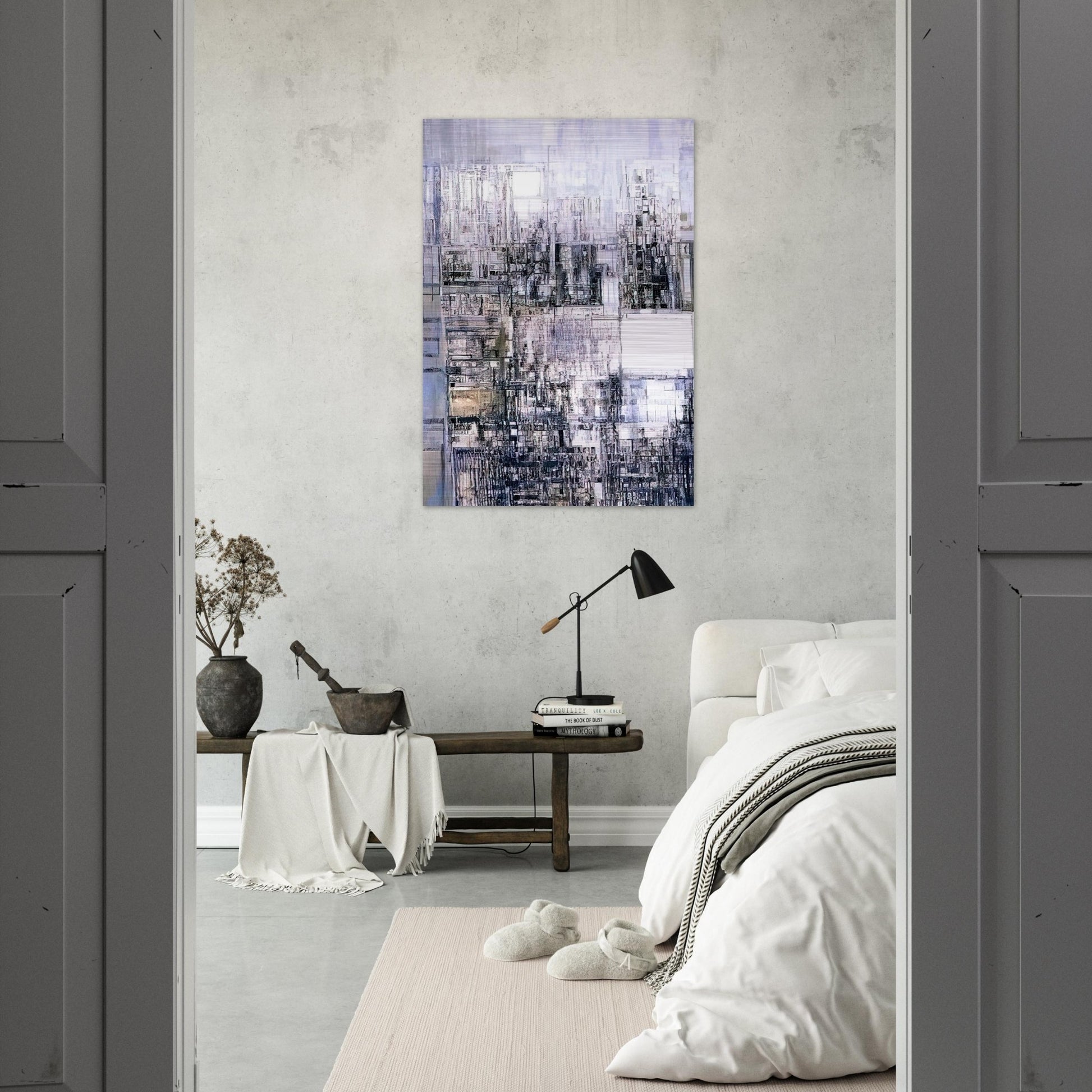 New Amsterdam II - 1970 - Maria Helena Vieira da Silva Brushed Aluminum Print - 70x100 cm / 28x40 inches | Maria Helena Vieira da Silva Aluminum Print | Maria Helena Vieira da Silva Prints