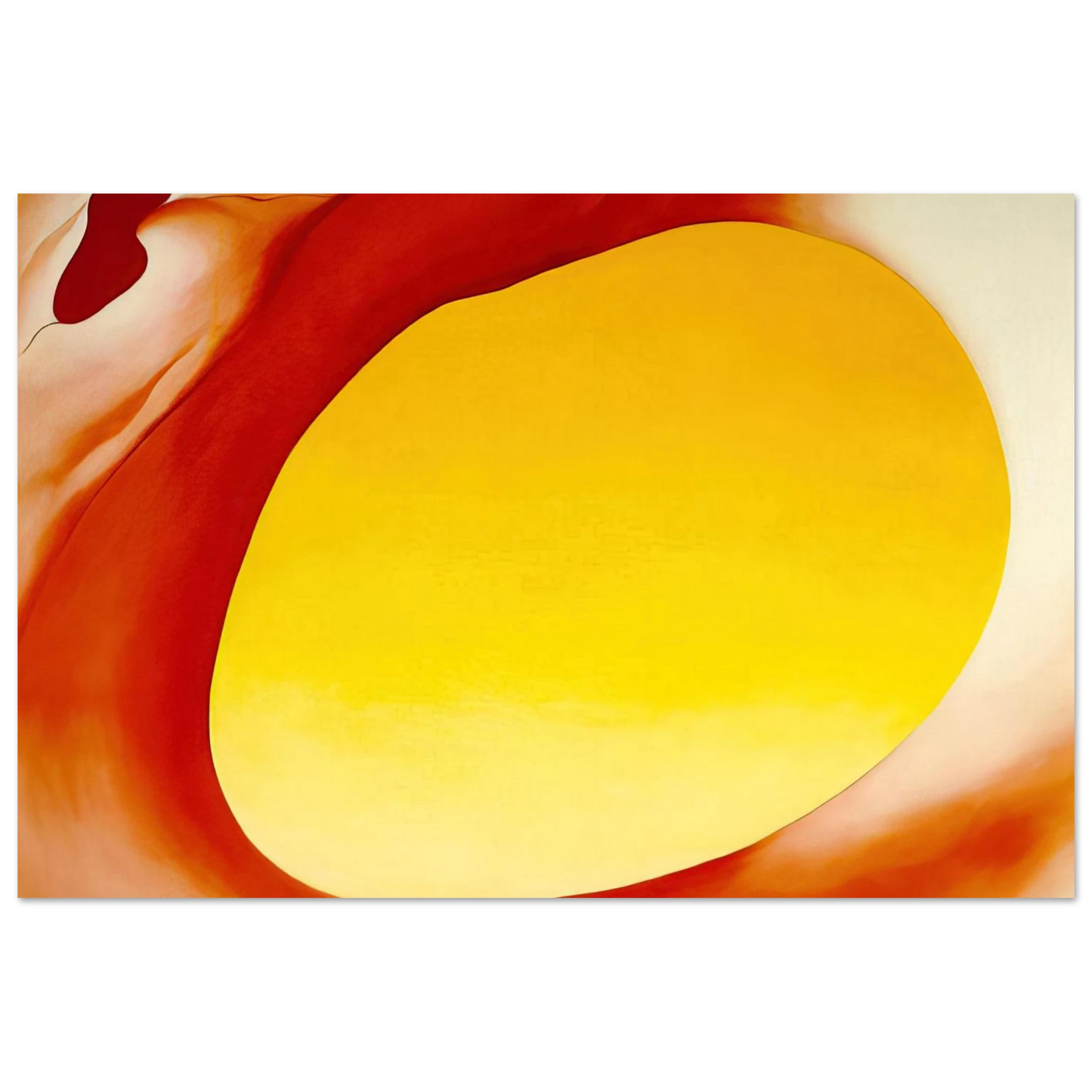 Georgia O'Keeffe - Pelvis Series - Red with Yellow Fine Art Poster