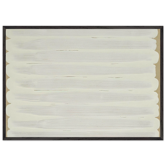 Untitled - 1965 N6 - Robert Ryman 70x100 cm / 28x40 inches Framed Art Print – Black Wooden Frame