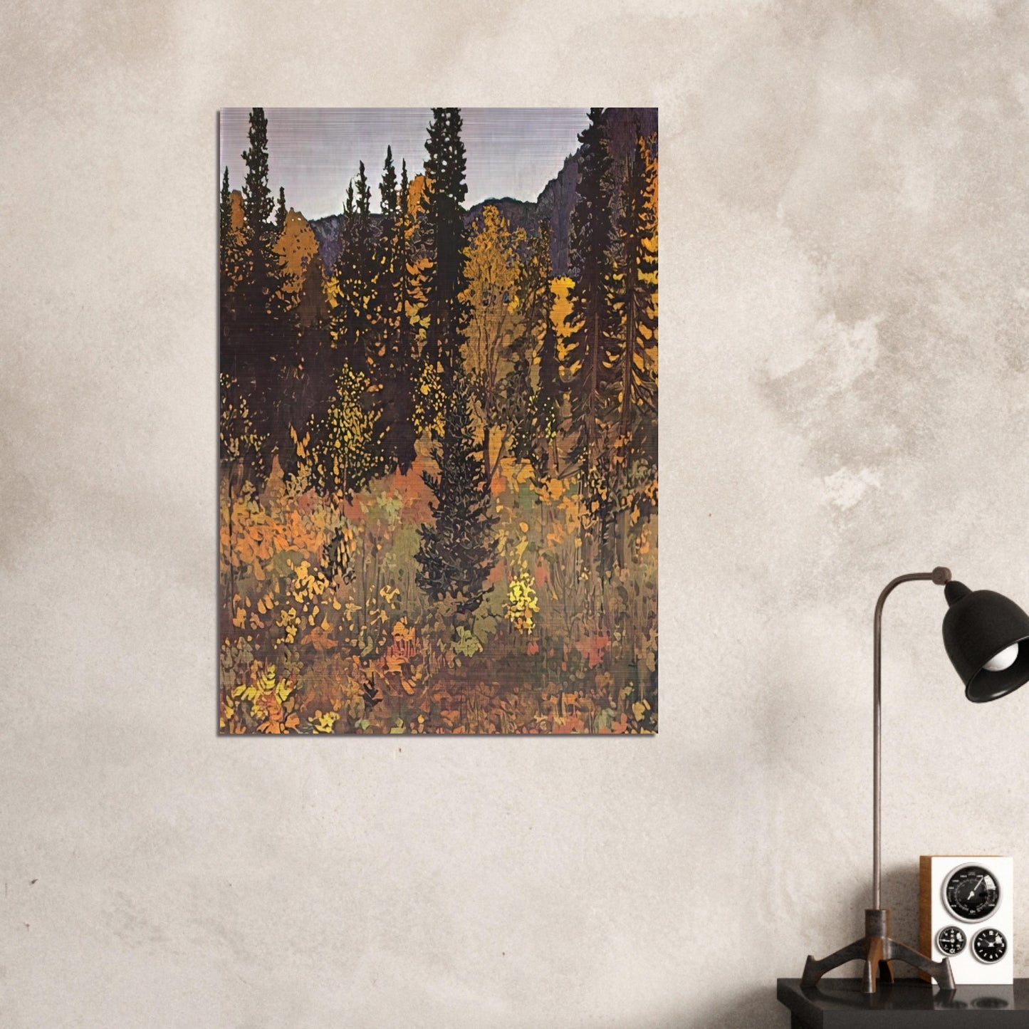The Dark Woods Interior - 1921 - Frank Johnston Brushed Aluminum Print - 70x100 cm / 28x40 inches | Frank Johnston Aluminum Print | Frank Johnston Prints