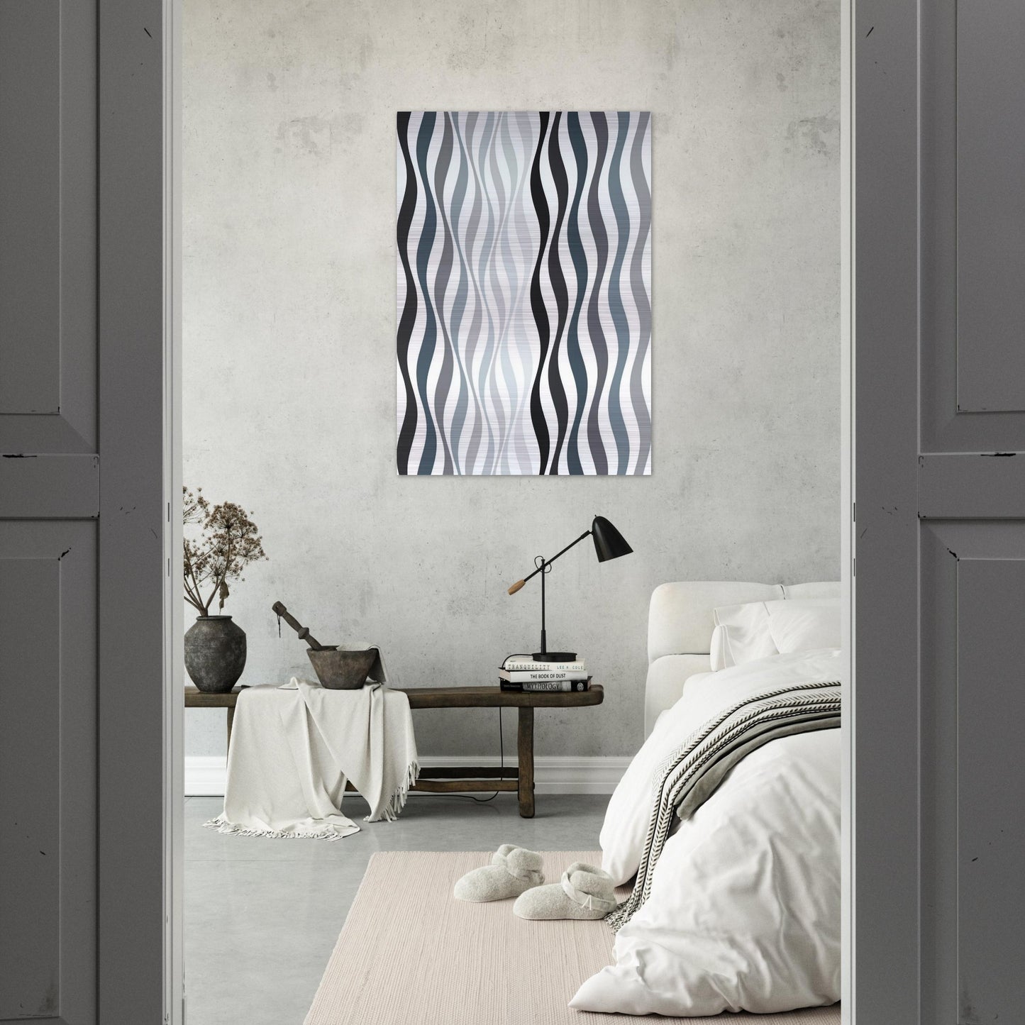 ARREST 2 1965 - Bridget Riley Brushed Aluminum Print - 70x100 cm / 28x40 inches | Bridget Riley Aluminum Print | Bridget Riley Prints