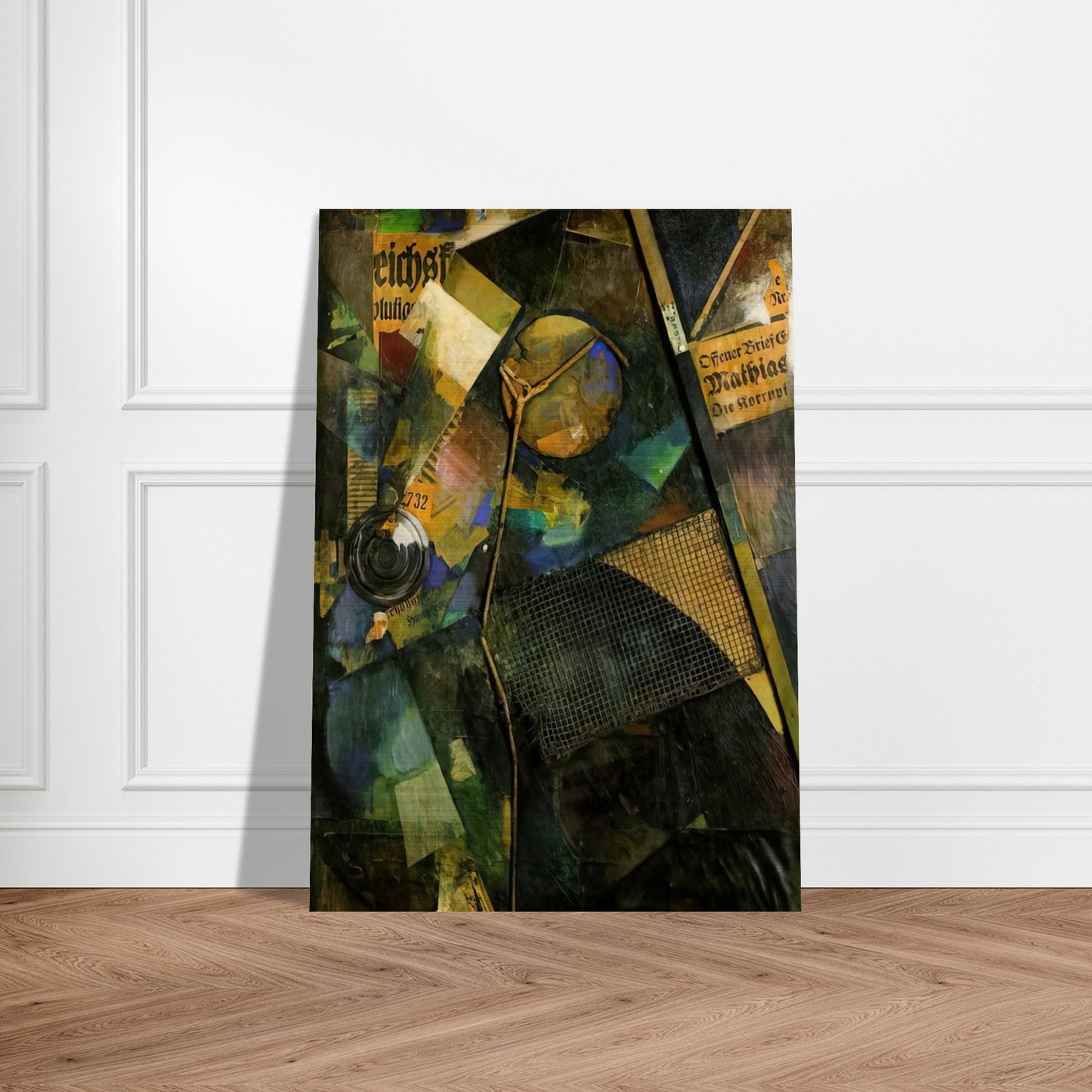 MERZ PICTURE 25A THE STAR PICTURE 1920 - Kurt Schwitters Brushed Aluminum Print - 70x100 cm / 28x40 inches | Kurt Schwitters Aluminum Print | Kurt Schwitters Prints