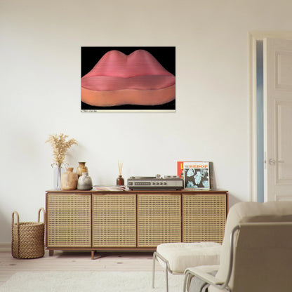 MAE WEST LIPS SOFA 1937 - Salvador Dali Brushed Aluminum Print - 70x100 cm / 28x40 inches | Salvador Dali Aluminum Print | Salvador Dali Prints