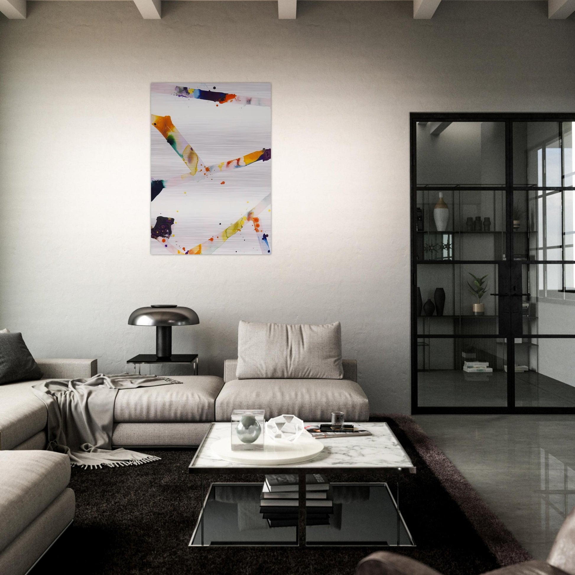 From Tokyo #3 - Sam Francis Brushed Aluminum Print - 70x100 cm / 28x40 inches | Sam Francis Aluminum Print | Sam Francis Prints