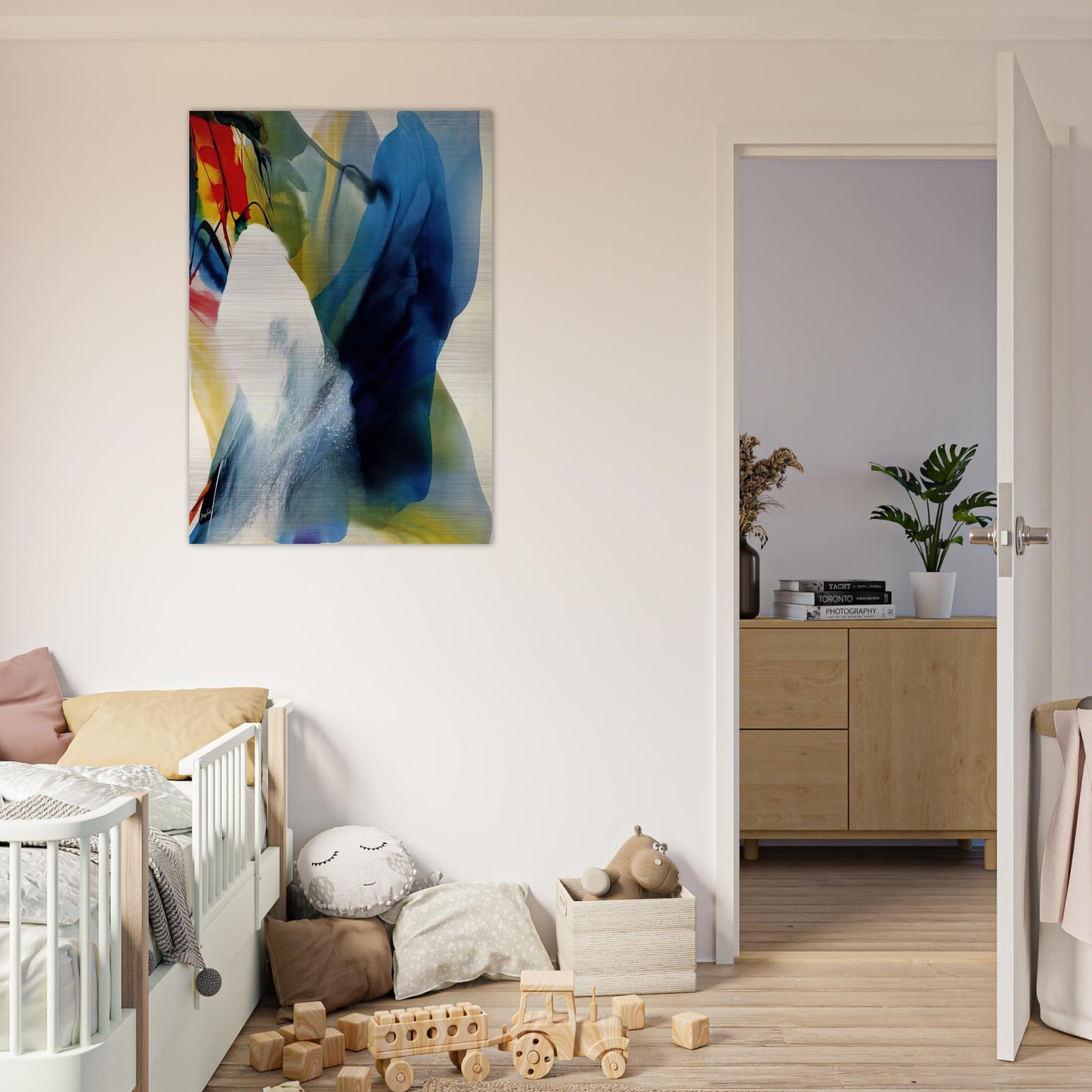 Phenomena Graced by Three - Paul Jenkins Brushed Aluminum Print - 70x100 cm / 28x40 inches | Paul Jenkins Aluminum Print | Paul Jenkins Prints