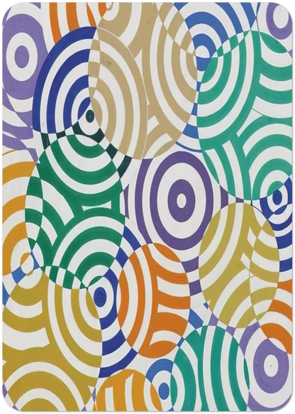Interférences polychromes No. 636 - 1968 By Antonio Asis Pack of 10 Post Cards | Antonio Asis Post Cards | A6 (10.5 x 14.8 cm) - 4.1 x 5.8 inches