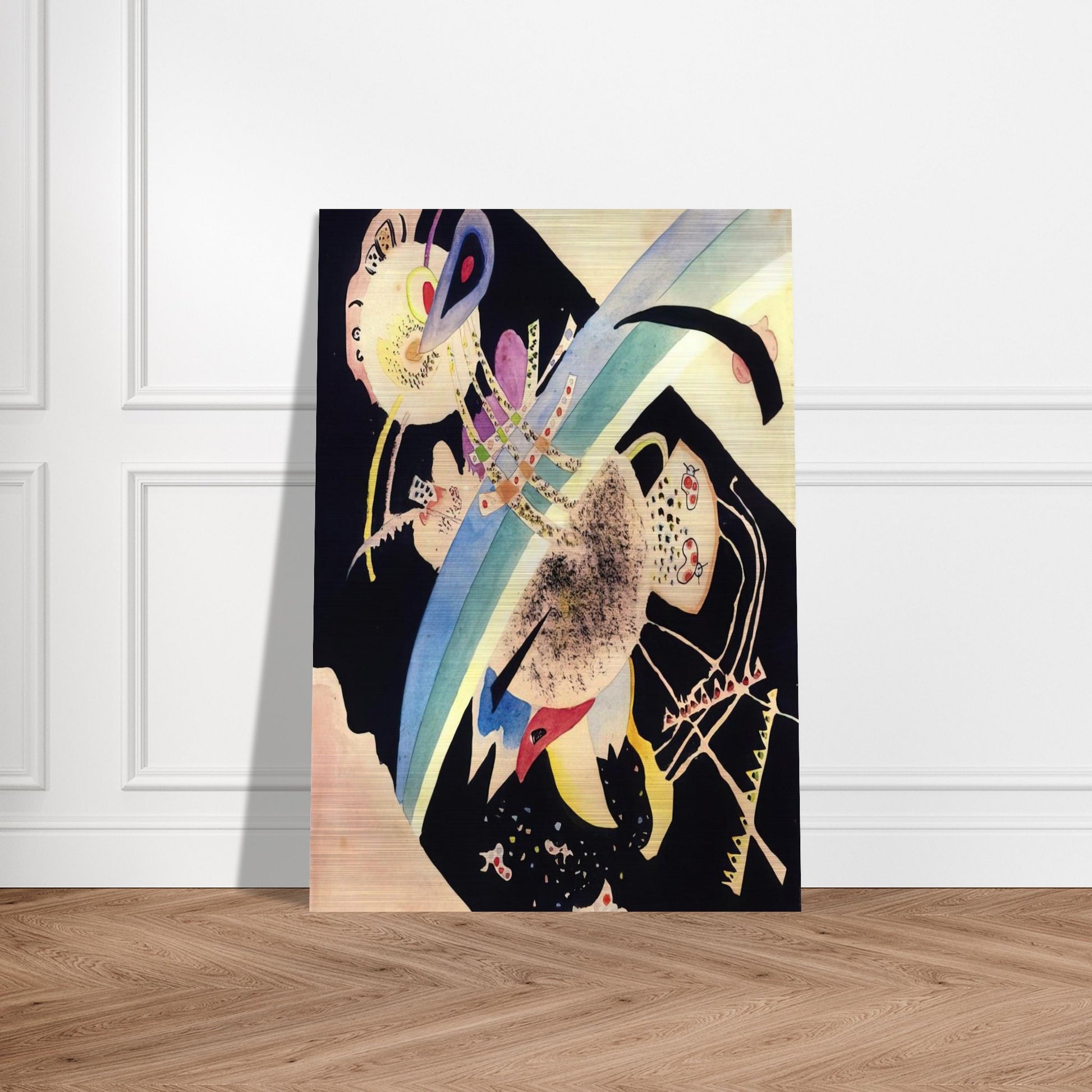 STUDY FOR CIRCLES ON BLACK 1921 - Wassily Kandinsky Brushed Aluminum Print - 70x100 cm / 28x40 inches | Wassily Kandinsky Aluminum Print | Wassily Kandinsky Prints