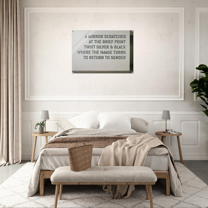 A Mirror Scratched... - 2004 - Lawrence Weiner Acrylic Print - 70x100 cm / 28x40″ inches