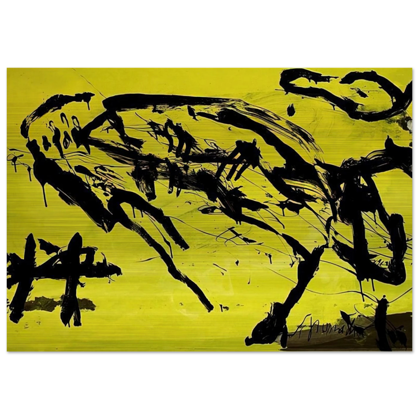 Hirschkuh - Tachisme - Emil Schumacher Brushed Aluminum Print - 70x100 cm / 28x40 inches | Emil Schumacher Aluminum Print | Emil Schumacher Prints