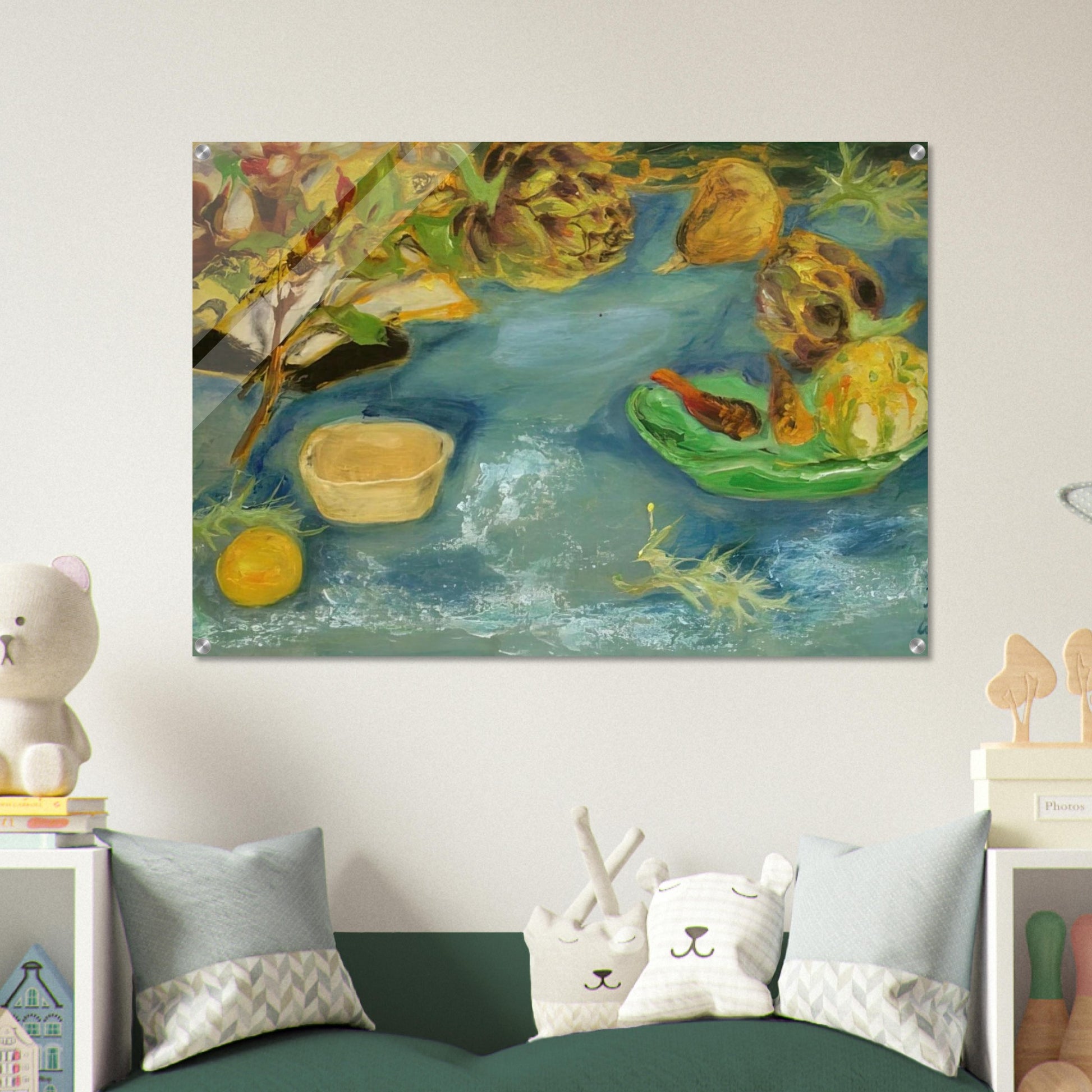 Still life with artichokes - 1956 - Le Pho Acrylic Print - 70x100 cm / 28x40″ inches