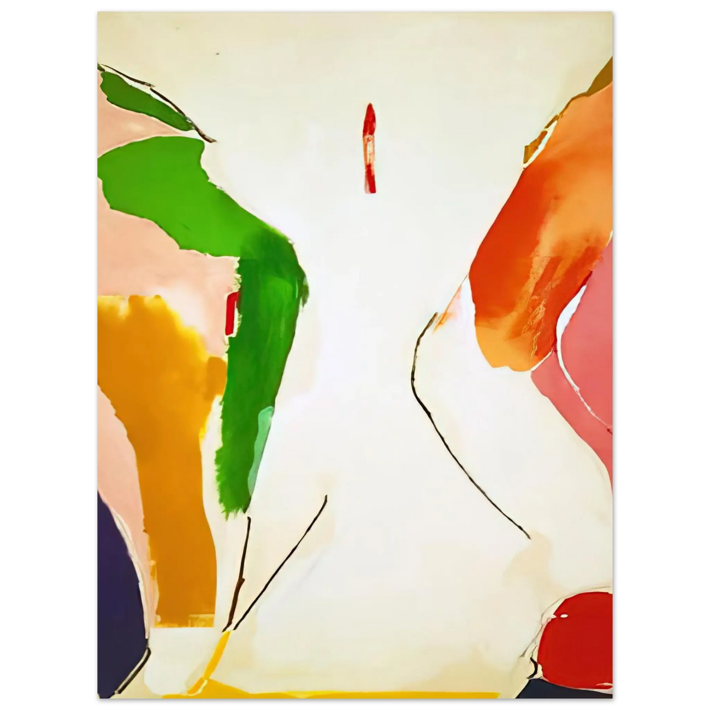 Helen Frankenthaler - Living Edge - 1973 Wall art - 13x18 cm / 5x7 Inches - Fine Art Poster - -