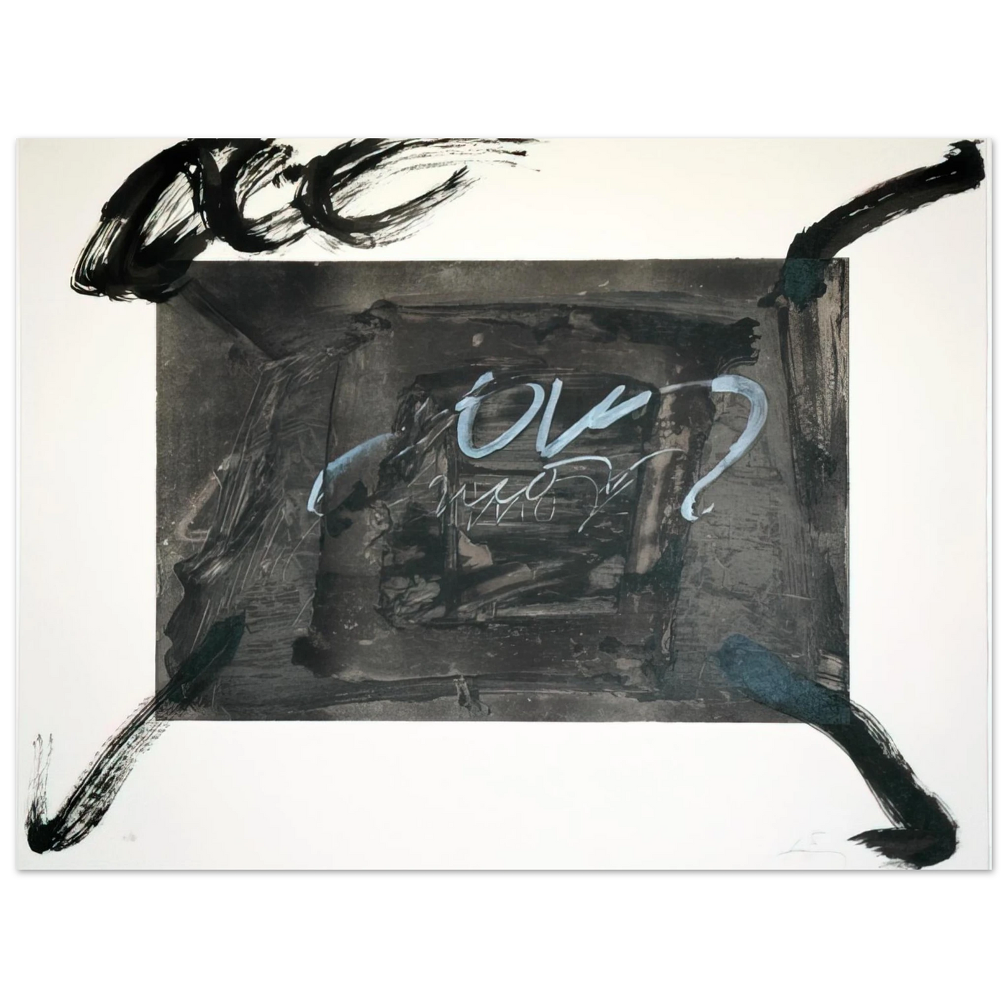 Antoni Tapies - QUATRE GESTES NOIRS 1983  75x100 cm / 30x40inches Fine Art Poster