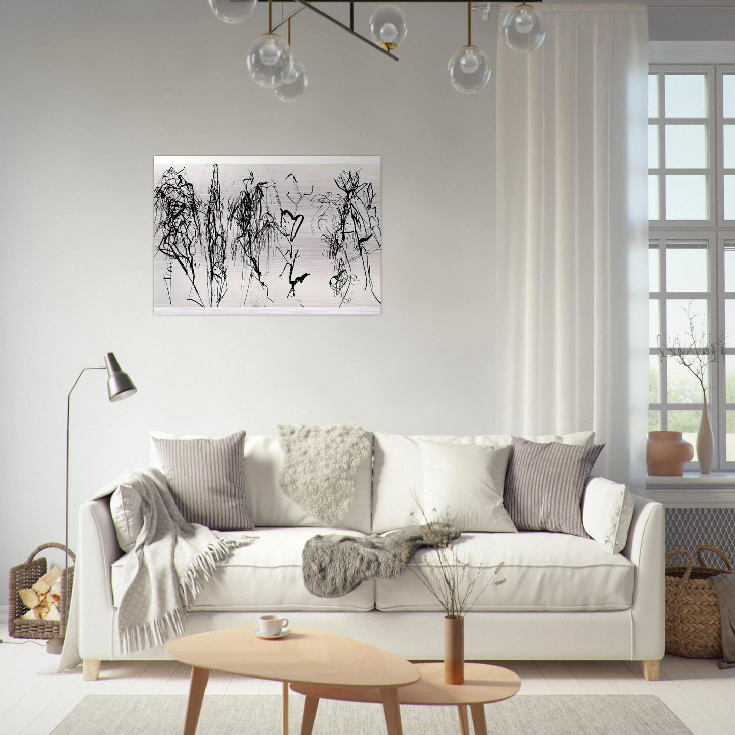 Summer Scroll #8 Five Kinds of Hydra Trees - 1986 - Brice Marden Brushed Aluminum Print - 70x100 cm / 28x40 inches | Brice Marden Aluminum Print | Brice Marden Prints