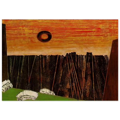 Fishbone Forest - Max Ernst Brushed Aluminum Print - 70x100 cm / 28x40 inches | Max Ernst Aluminum Print | Max Ernst Prints