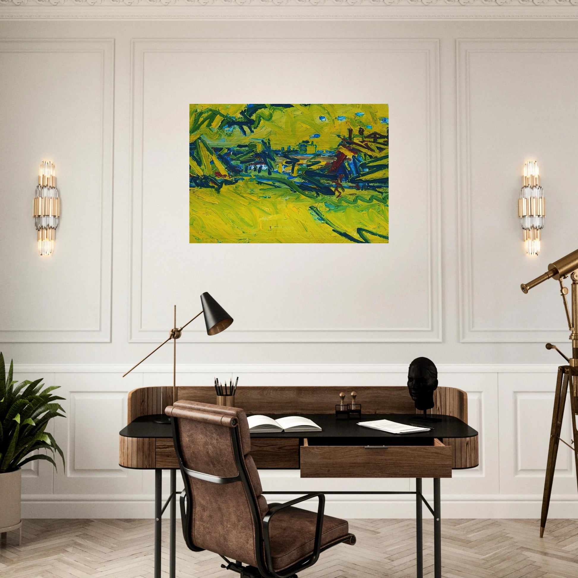 THE ORIGIN OF THE GREAT BEAR 1968 - Frank Auerbach Brushed Aluminum Print - 70x100 cm / 28x40 inches | Frank Auerbach Aluminum Print | Frank Auerbach Prints