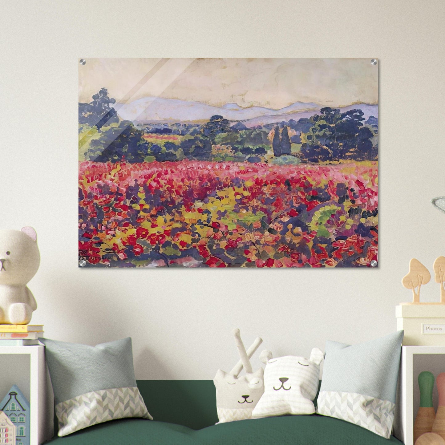 THE VINES IN SAINT CLAIR 1912 - Theo van Rysselberghe Acrylic Print - 70x100 cm / 28x40″ inches | Theo van Rysselberghe Wall Art | Theo van Rysselberghe Prints