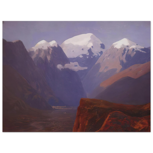 Arkhyp Kuindzhi - Snow tops  75x100 cm / 30x40inches Fine Art Poster