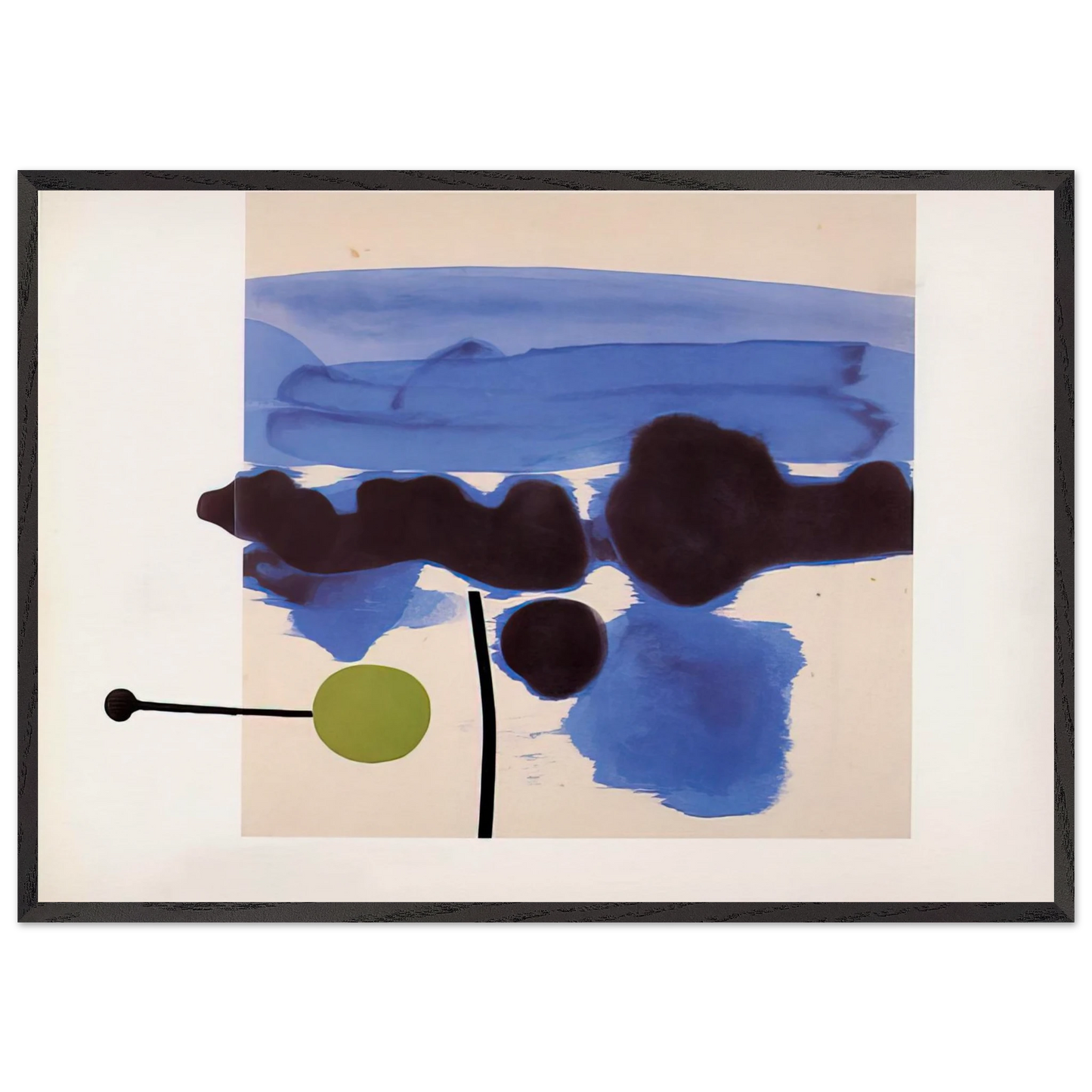The Passion Flower - 1986 - Victor Pasmore 70x100 cm / 28x40 inches Framed Art Print – Black Wooden Frame