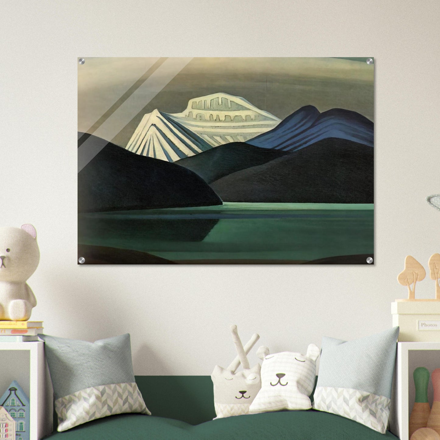 Mountains and Lake - 1929 - Lawren Harris Acrylic Print - 70x100 cm / 28x40″ inches