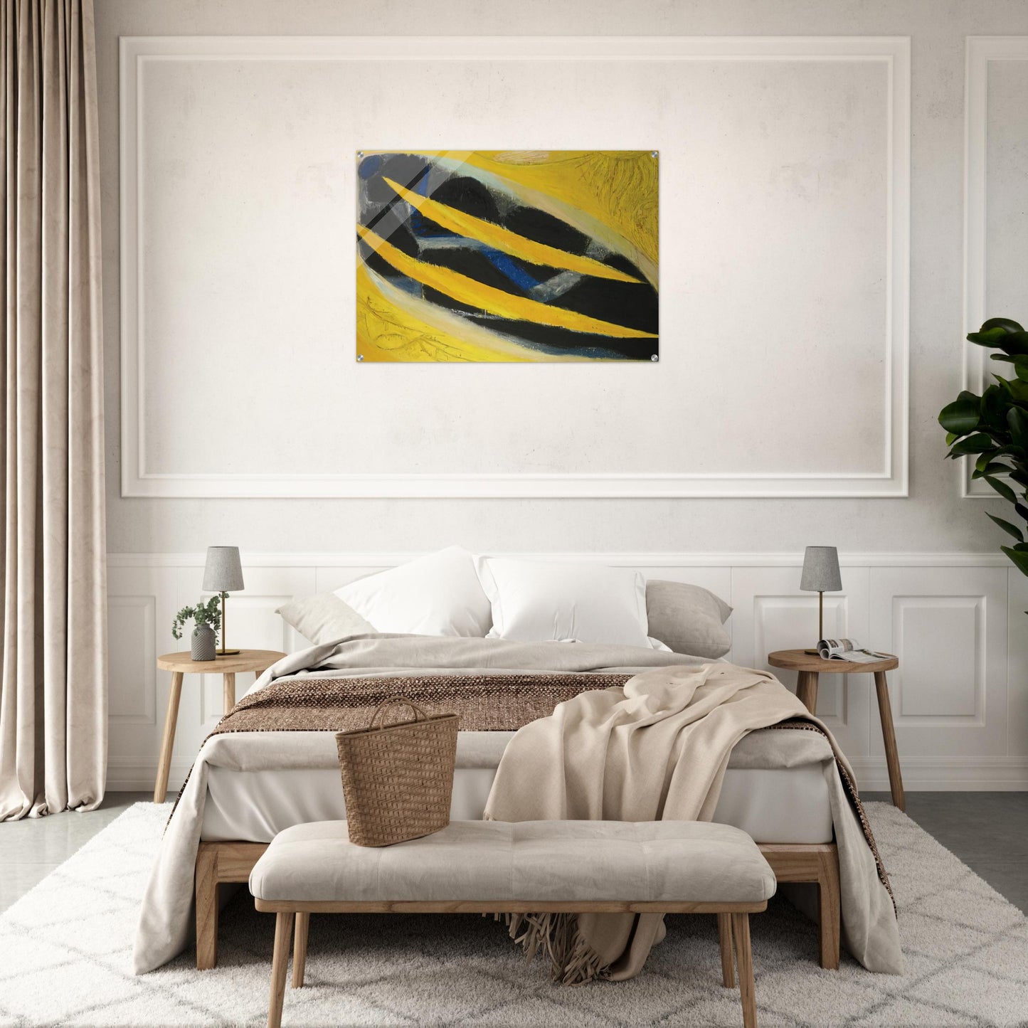 Dark Presence III, Yellow - 1963 - Frank Lobdell Acrylic Print - 70x100 cm / 28x40″ inches