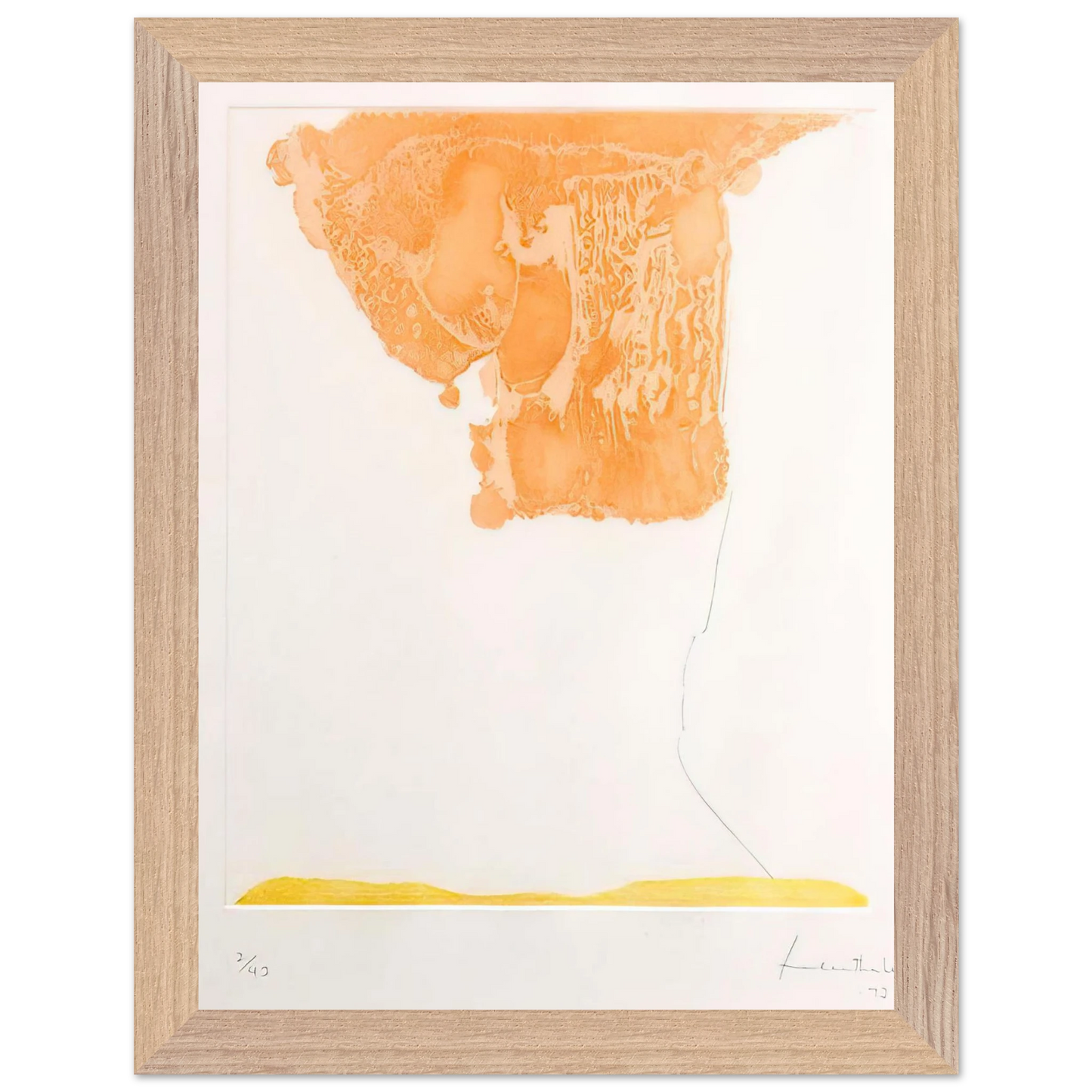 Helen Frankenthaler - Pranzo Italiano - 1973 Wall art - 50x70 cm / 20x28 inches - Premium Wooden Framed Poster With Fine Art Paper-canvas - Wood frame