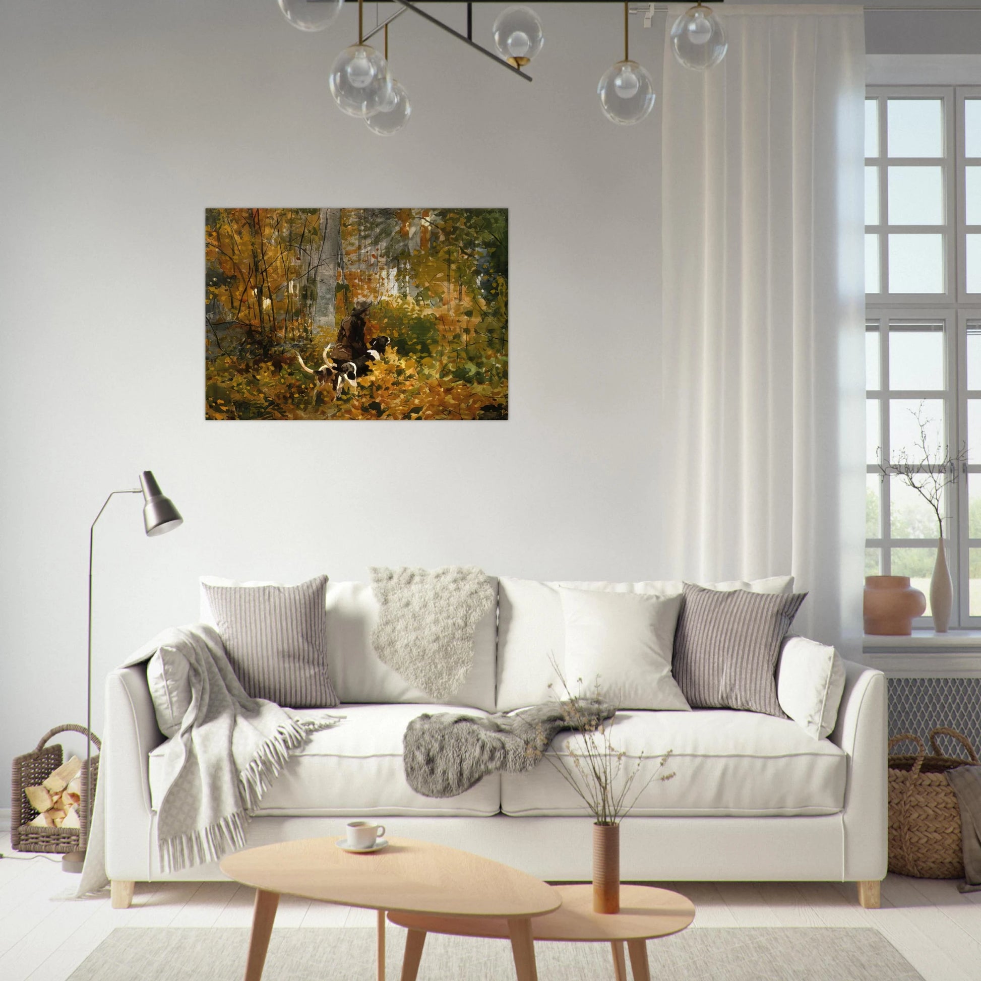 ON THE TRAIL - Winslow Homer Brushed Aluminum Print - 70x100 cm / 28x40 inches | Winslow Homer Aluminum Print | Winslow Homer Prints