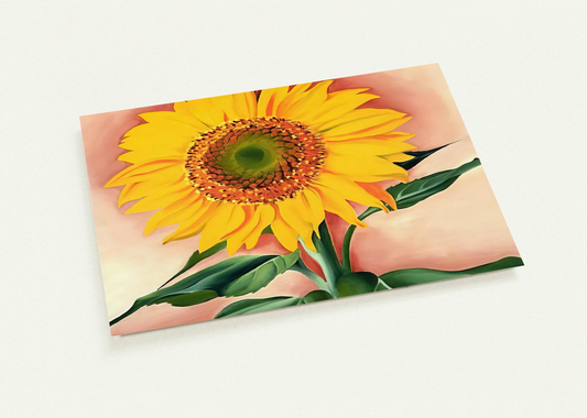 A Sunflower from Maggie By Georgia O'Keeffe Pack of 10 Post Cards | Georgia O'Keeffe Post Cards | A6 (10.5 x 14.8 cm) - 4.1 x 5.8 inches