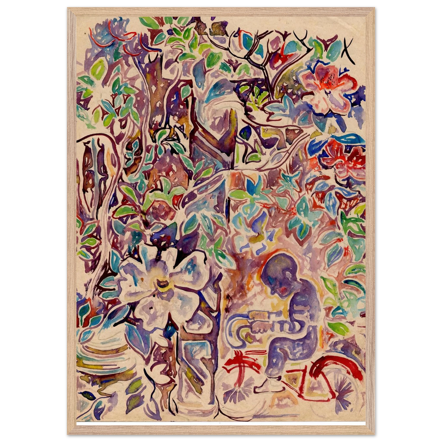 Walter Inglis Anderson - Walter Anderson Wall art - 21x29.7 cm / 8x12" - Premium Wooden Framed Poster With Fine Art Paper-canvas - Wood frame