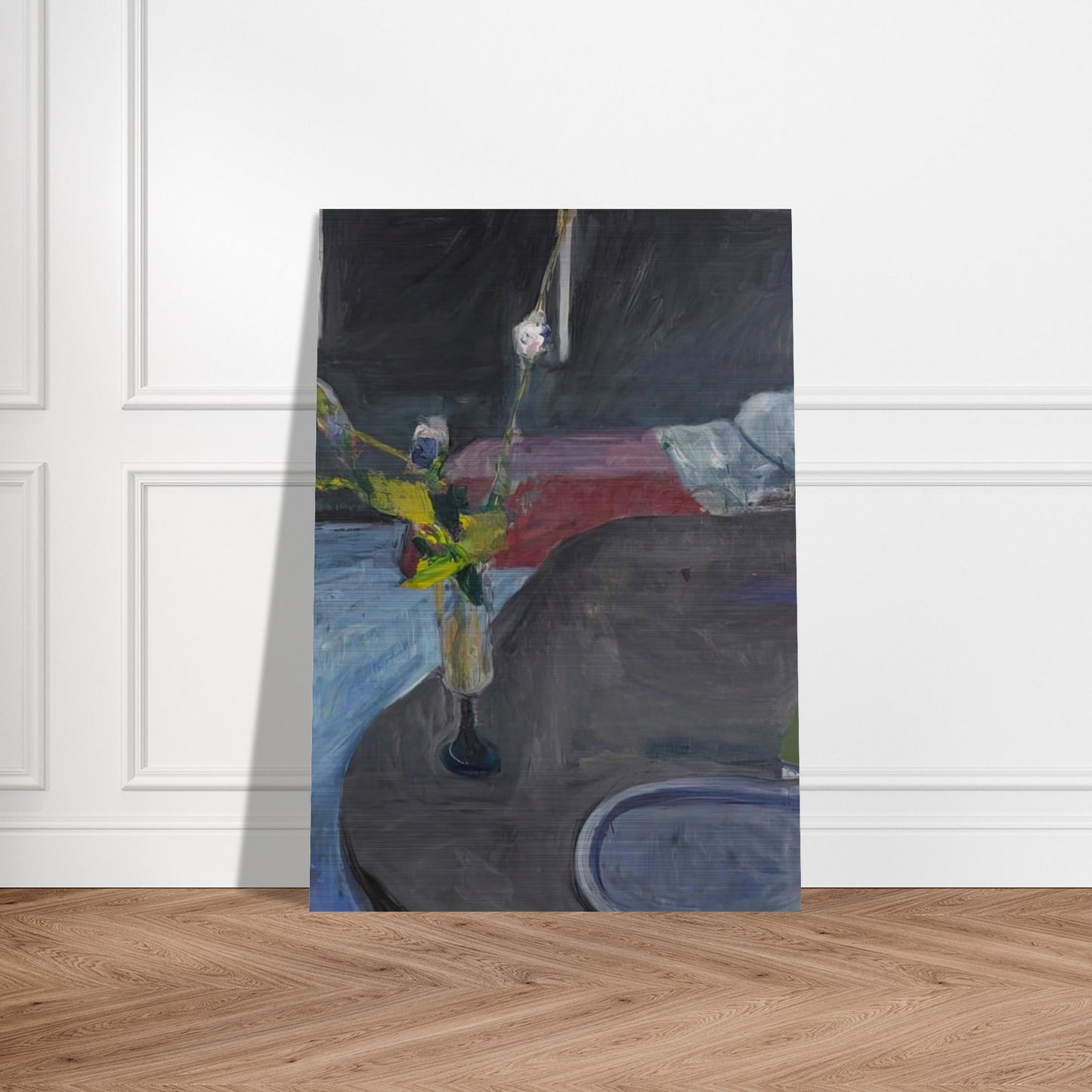Interior with Flowers - Richard Diebenkorn Brushed Aluminum Print - 70x100 cm / 28x40 inches | Richard Diebenkorn Aluminum Print | Richard Diebenkorn Prints