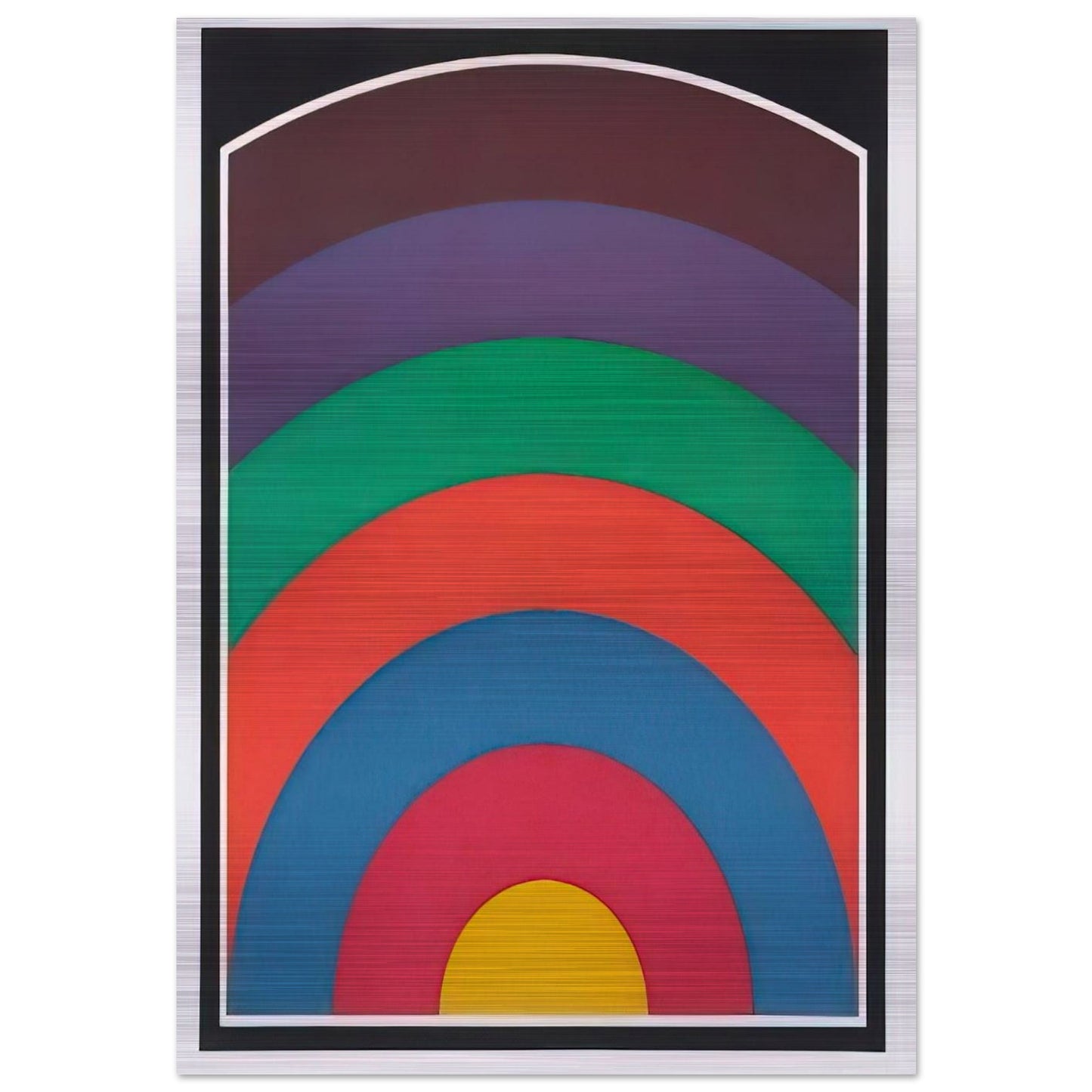 Arc Bands - Sol LeWitt Brushed Aluminum Print - 70x100 cm / 28x40 inches | Sol LeWitt Aluminum Print | Sol LeWitt Prints