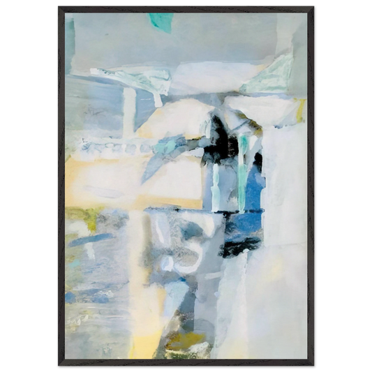 Reflexos - Lyrical Abstraction - Menez 70x100 cm / 28x40 inches Framed Art Print – Black Wooden Frame