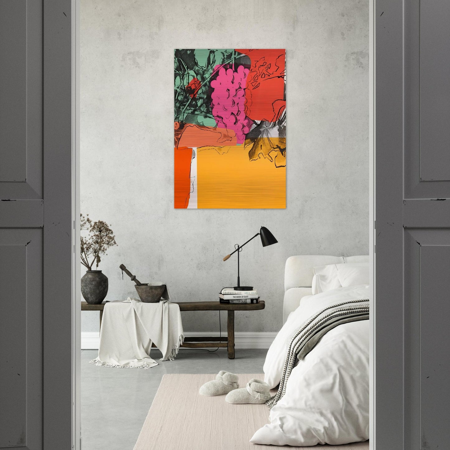 Grapes #1 - Andy Warhol Brushed Aluminum Print - 70x100 cm / 28x40 inches | Andy Warhol Aluminum Print | Andy Warhol Prints
