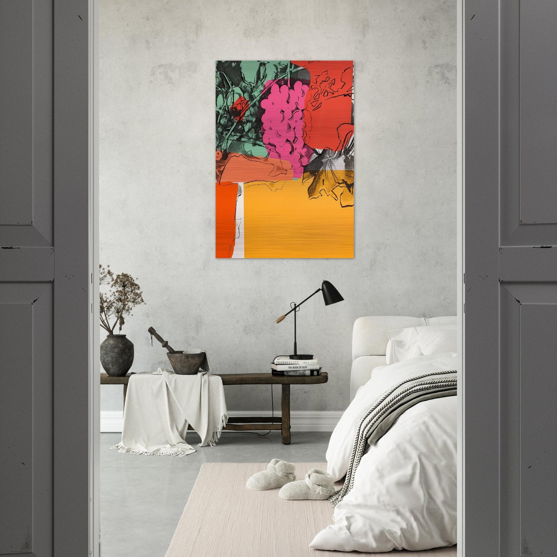 Grapes #1 - Andy Warhol Brushed Aluminum Print - 70x100 cm / 28x40 inches | Andy Warhol Aluminum Print | Andy Warhol Prints