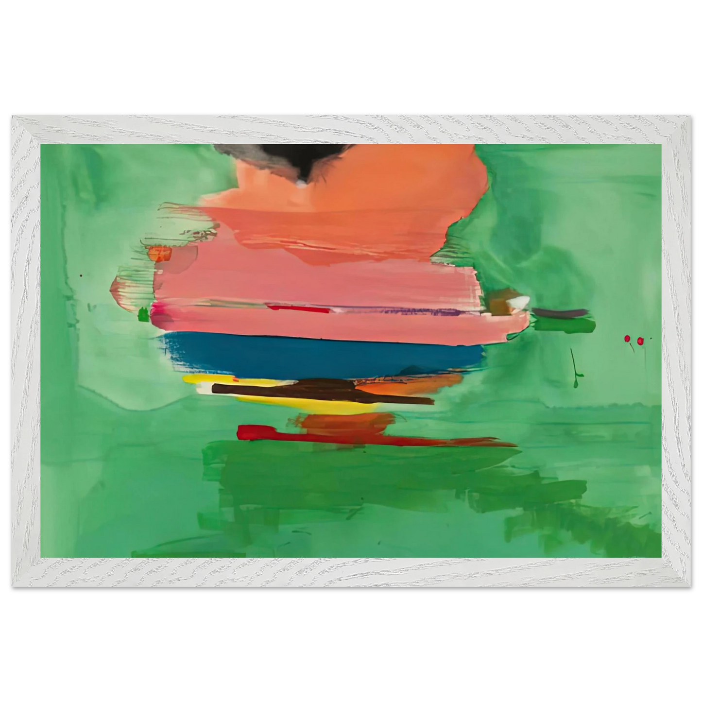Helen Frankenthaler - Untitled, 1973- Wall Art - 30x40 cm / 12x16 inches - Premium Wooden Framed Poster With Fine Art Paper-canvas - Black frame