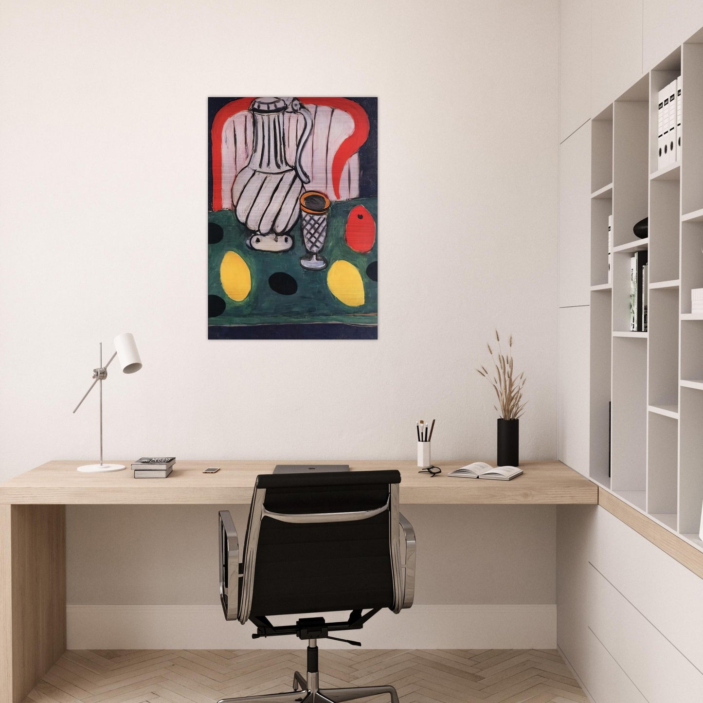 TIN PITCHER LEMON AND ARMCHAIR 1939 - Henri Matisse Brushed Aluminum Print - 70x100 cm / 28x40 inches | Henri Matisse Aluminum Print | Henri Matisse Prints