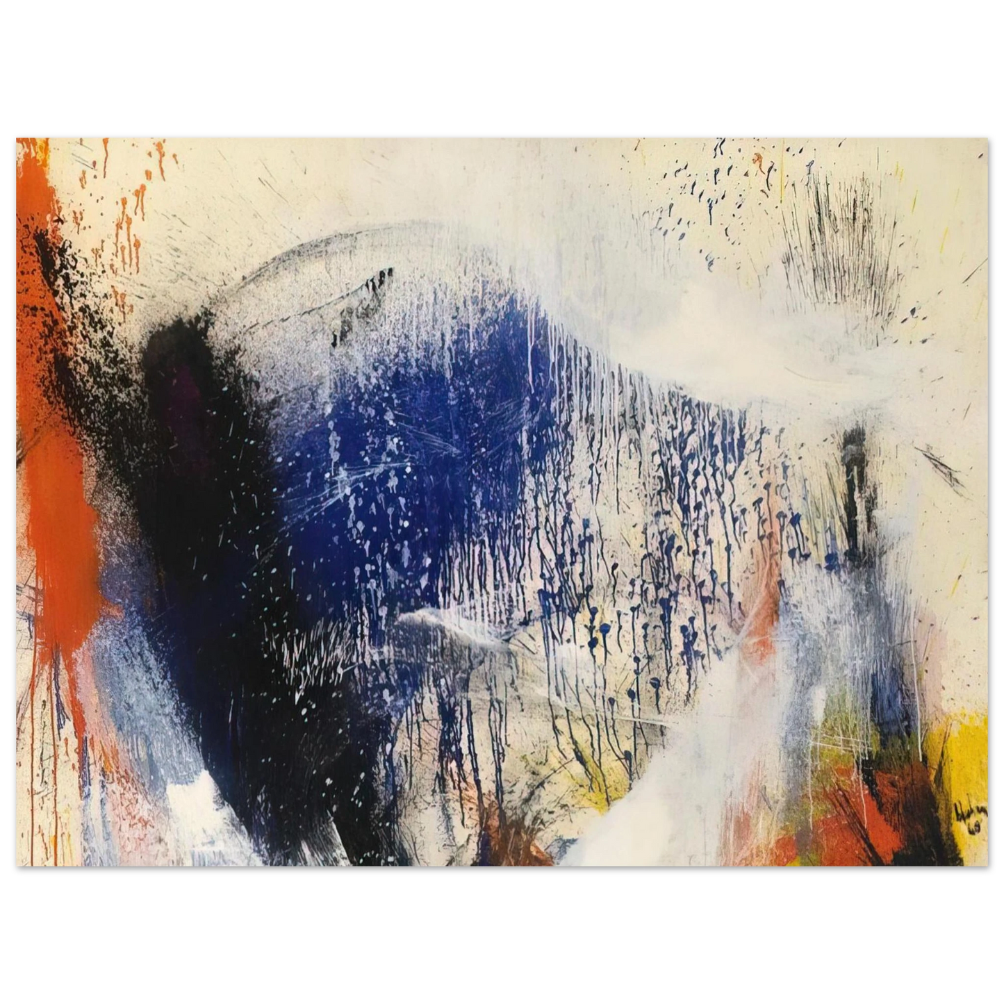 Helen Frankenthaler - Untitled - 1960 Wall art - 50x70 cm / 20x28 inches - Fine Art Poster-canvas - -