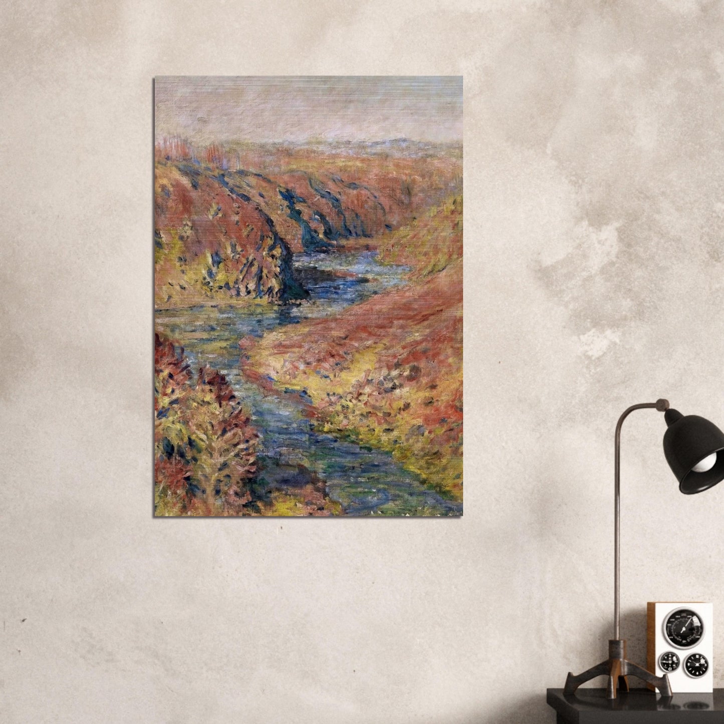 The Valley of Creuse at Fresselines - claude monet Brushed Aluminum Print - 70x100 cm / 28x40 inches | claude monet Aluminum Print | claude monet Prints