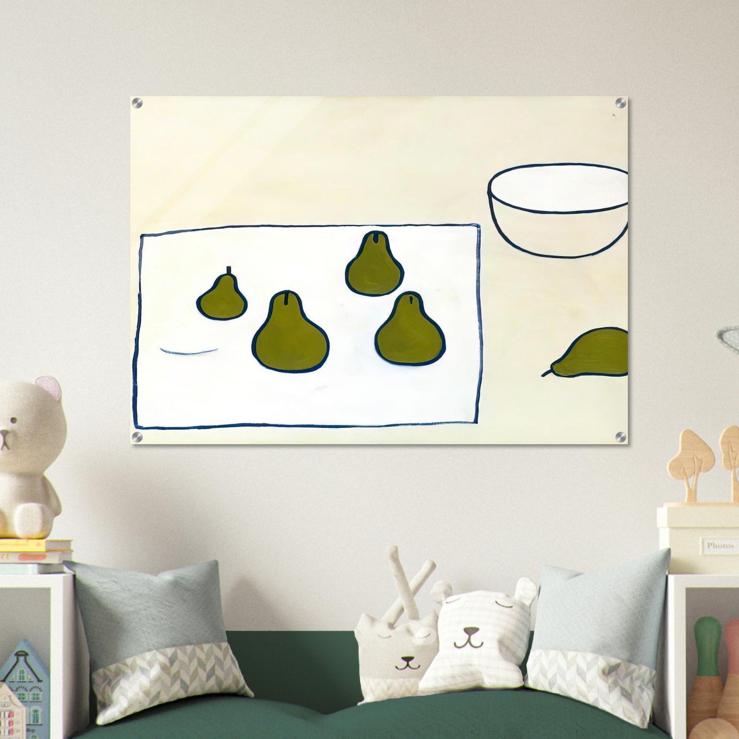 Five Pears - 1976 - William Scott Acrylic Print - 70x100 cm / 28x40″ inches