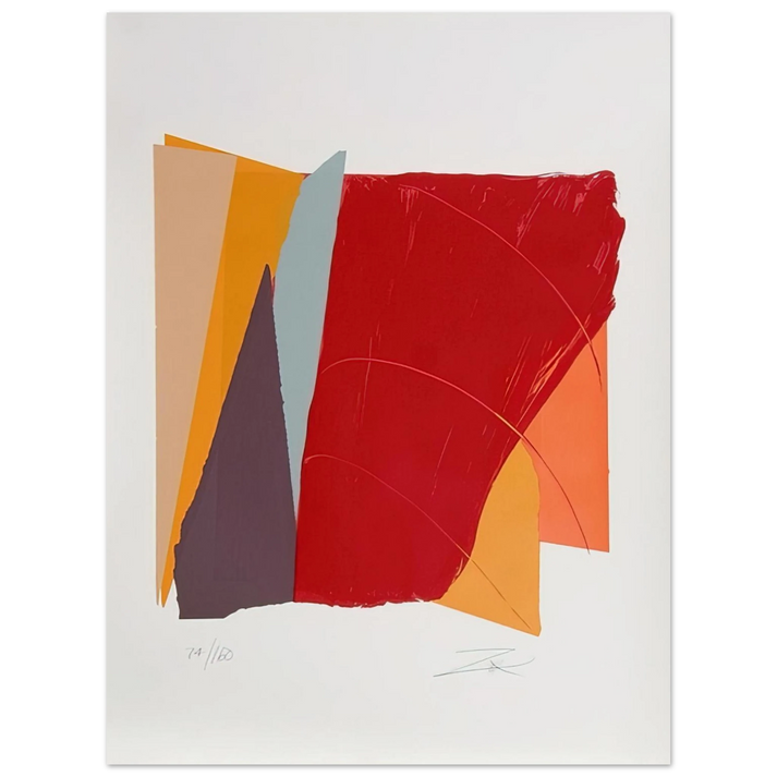 Larry Zox - Red Line I - 1979  75x100 cm / 30x40inches Fine Art Poster