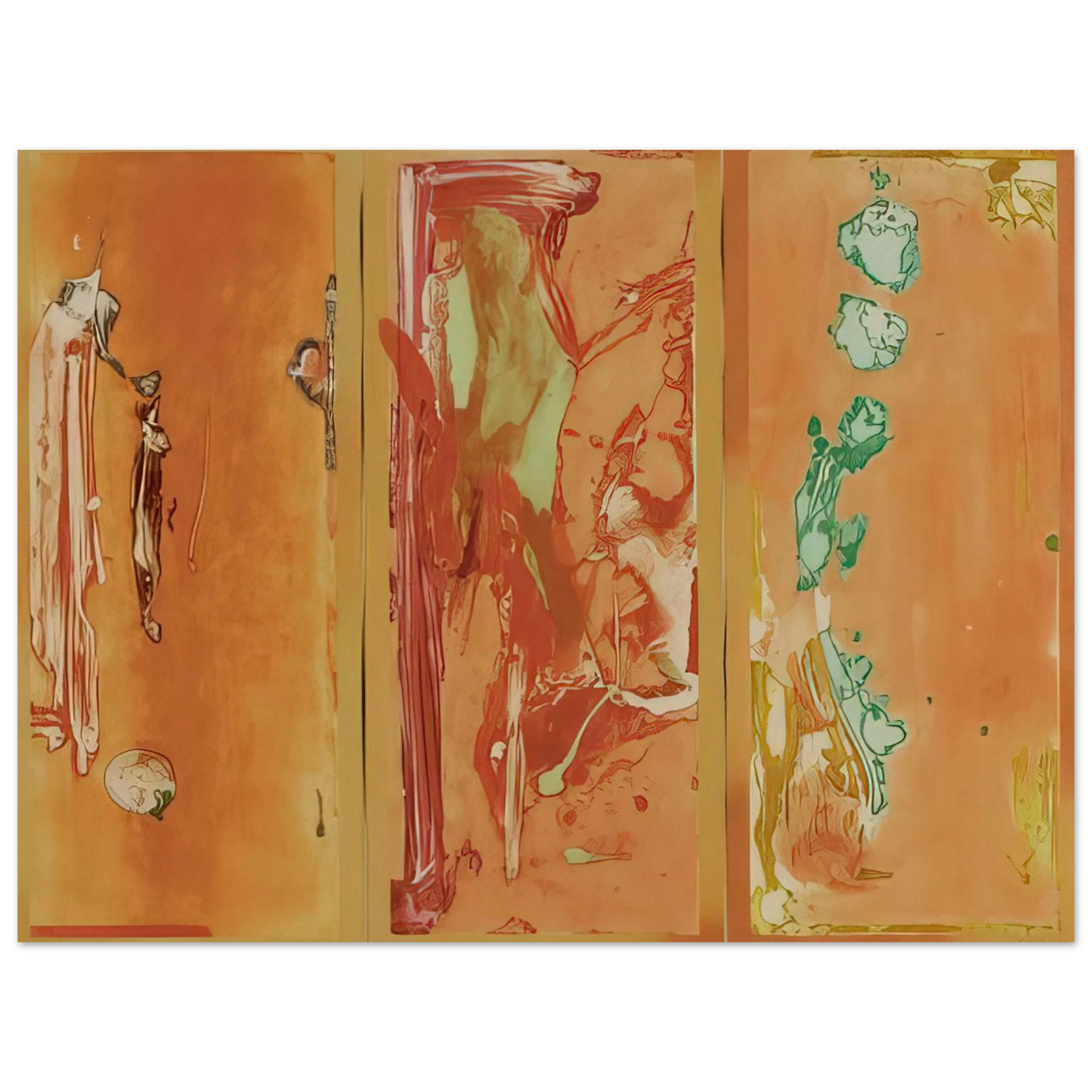 Helen Frankenthaler - Gateway - 1988 Wall art - 20x25 cm / 8x10 inches - Premium Wooden Framed Poster With Fine Art Paper-canvas - Black frame