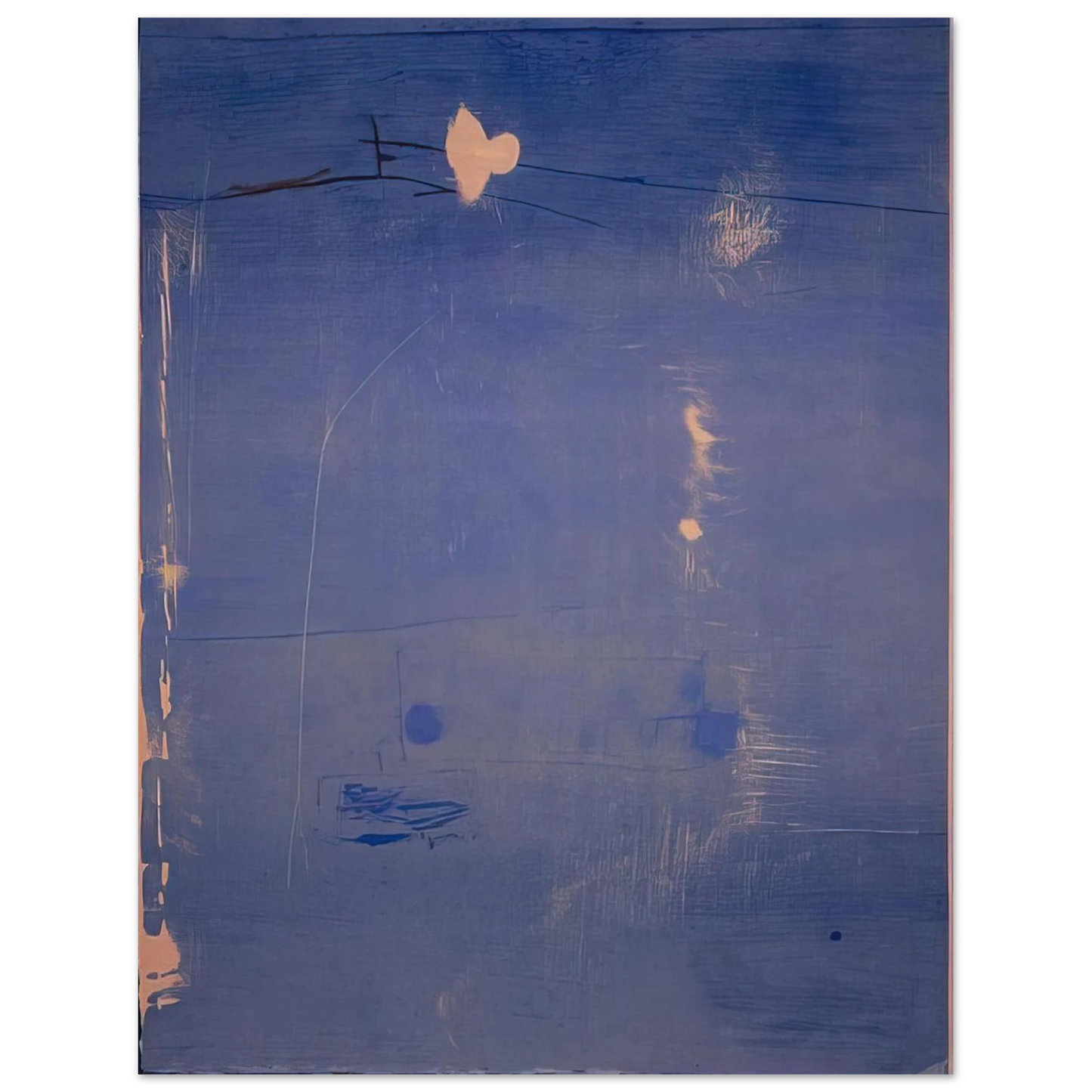 Helen Frankenthaler - Cameo - 1980 Wall art - 27x35 cm / 11x14 inches - Premium Wooden Framed Poster With Fine Art Paper-canvas - White frame