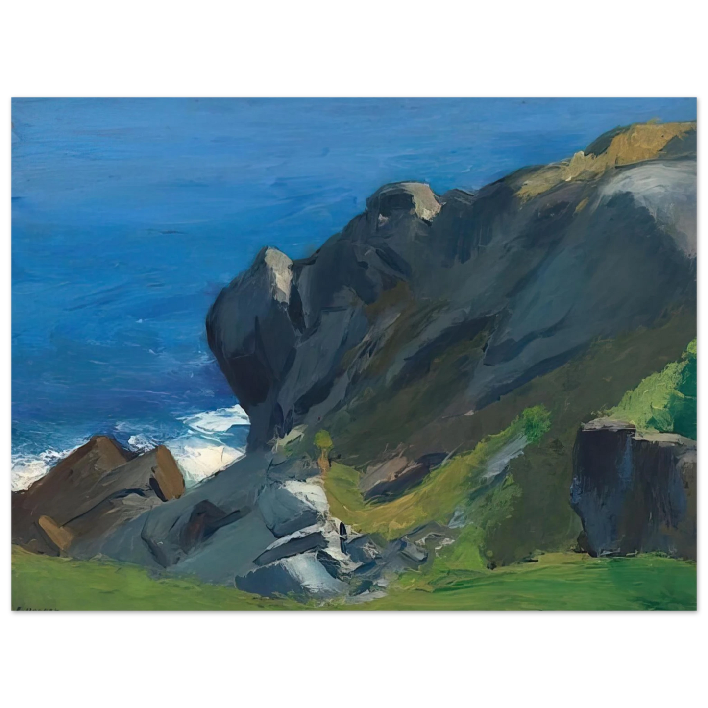 Edward Hopper - Rocky Shore and Sea Fine Art Poster