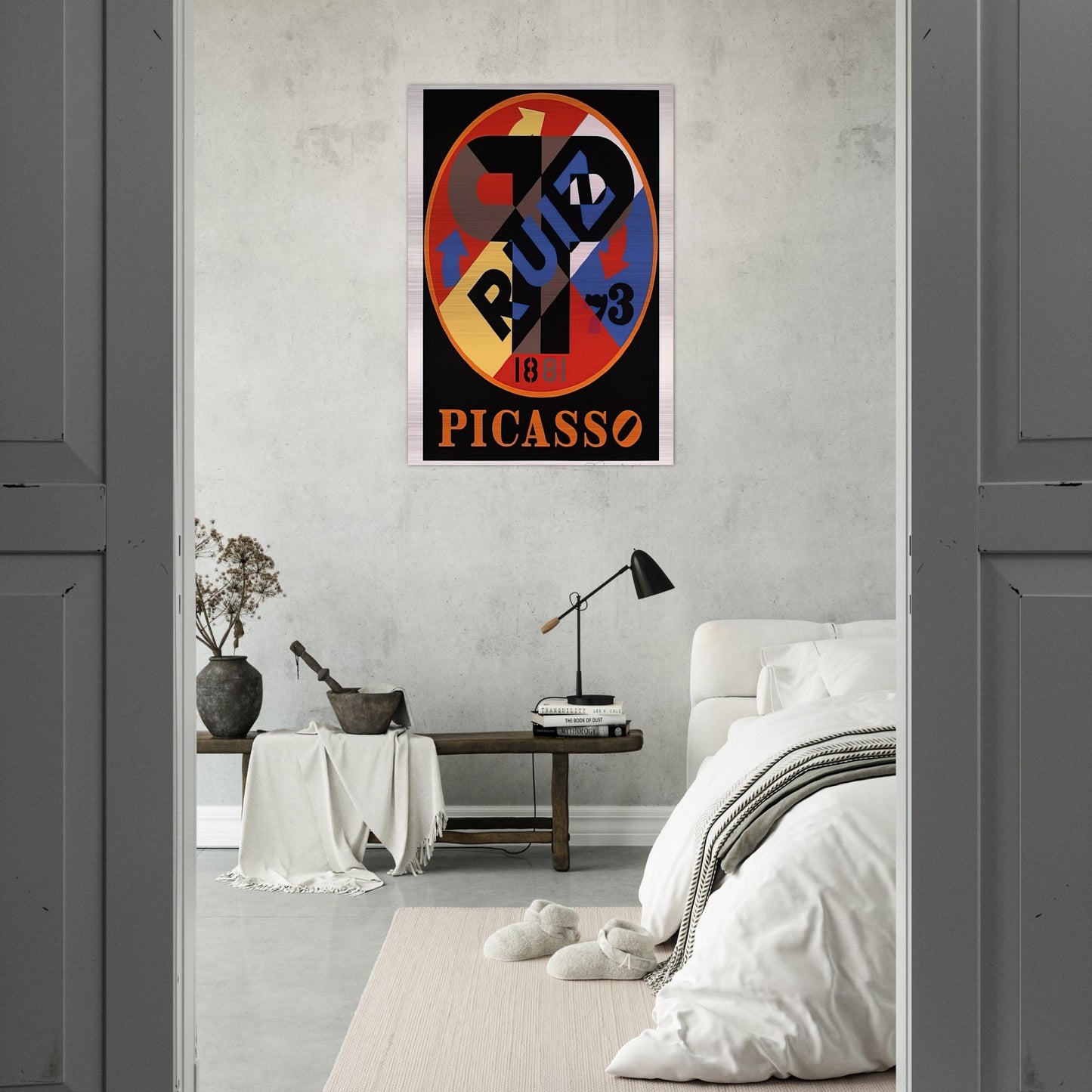 Picasso, The American Dream - Robert Indiana Brushed Aluminum Print - 70x100 cm / 28x40 inches | Robert Indiana Aluminum Print | Robert Indiana Prints