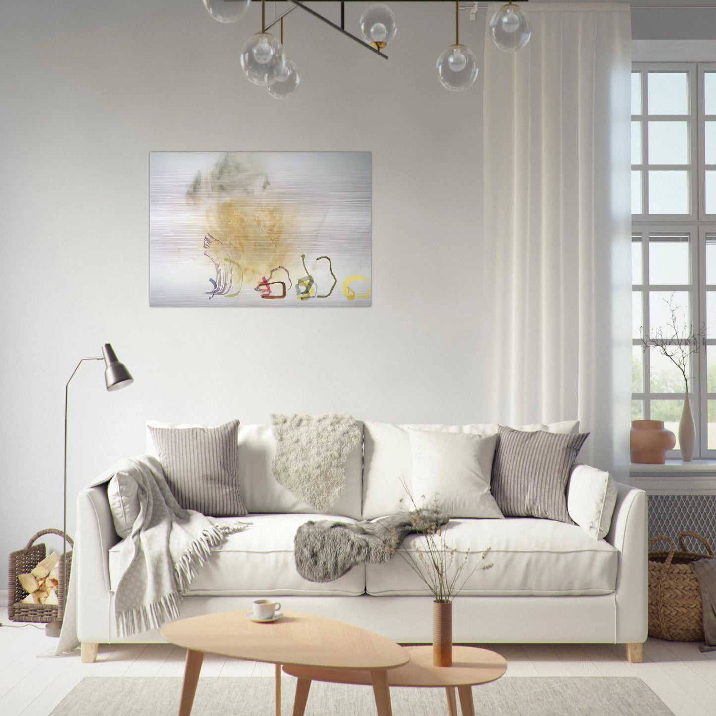 River Rocks and Smoke, #1, 41190 - 1990 - John Cage Brushed Aluminum Print - 70x100 cm / 28x40 inches | John Cage Aluminum Print | John Cage Prints