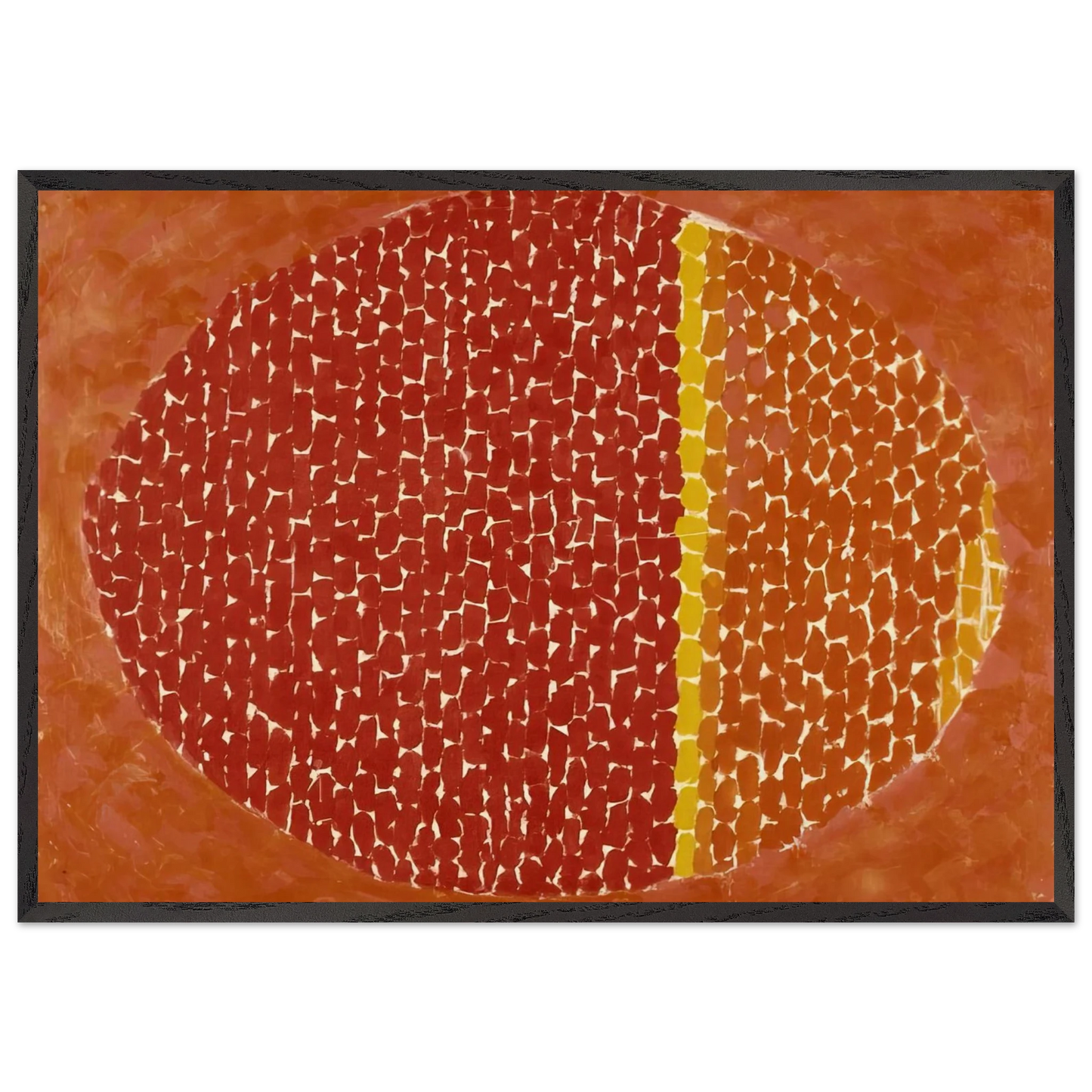 SNOOPY SEES EARTH WRAPPED IN SUNSET 1970 - Alma Woodsey Thomas 70x100 cm / 28x40 inches Framed Art Print – Black Wooden Frame